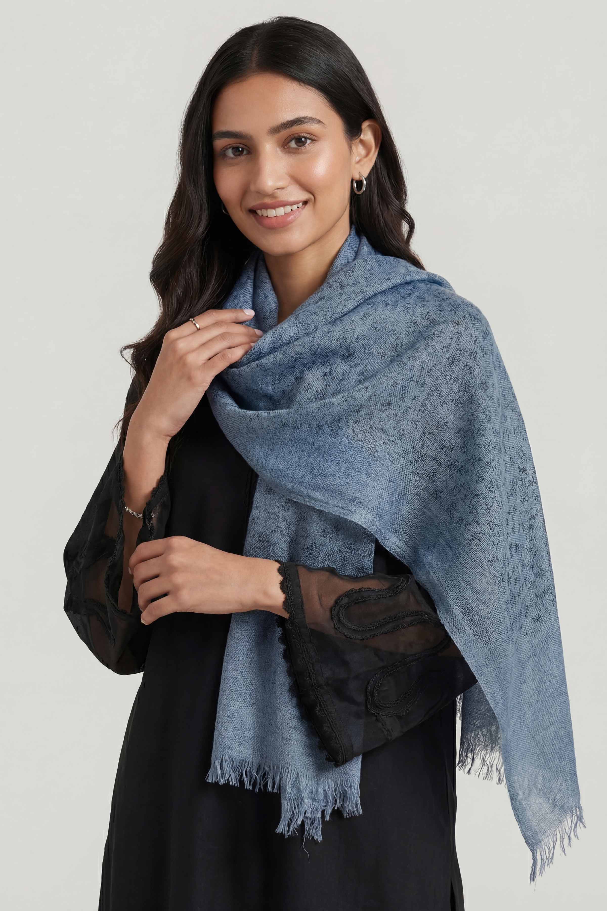 Blue Women Scarf - 447352108