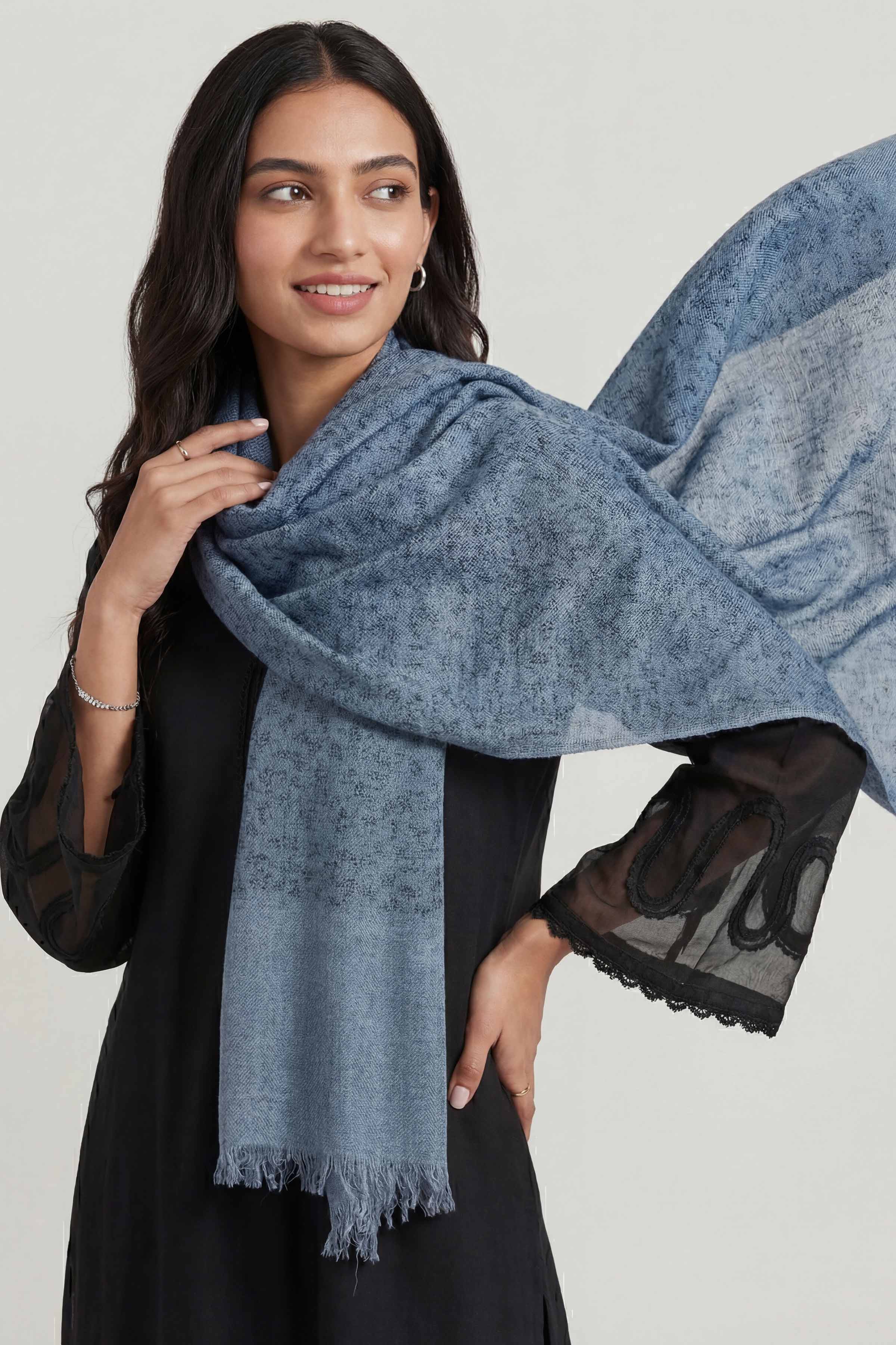 Blue Women Scarf - 447352108