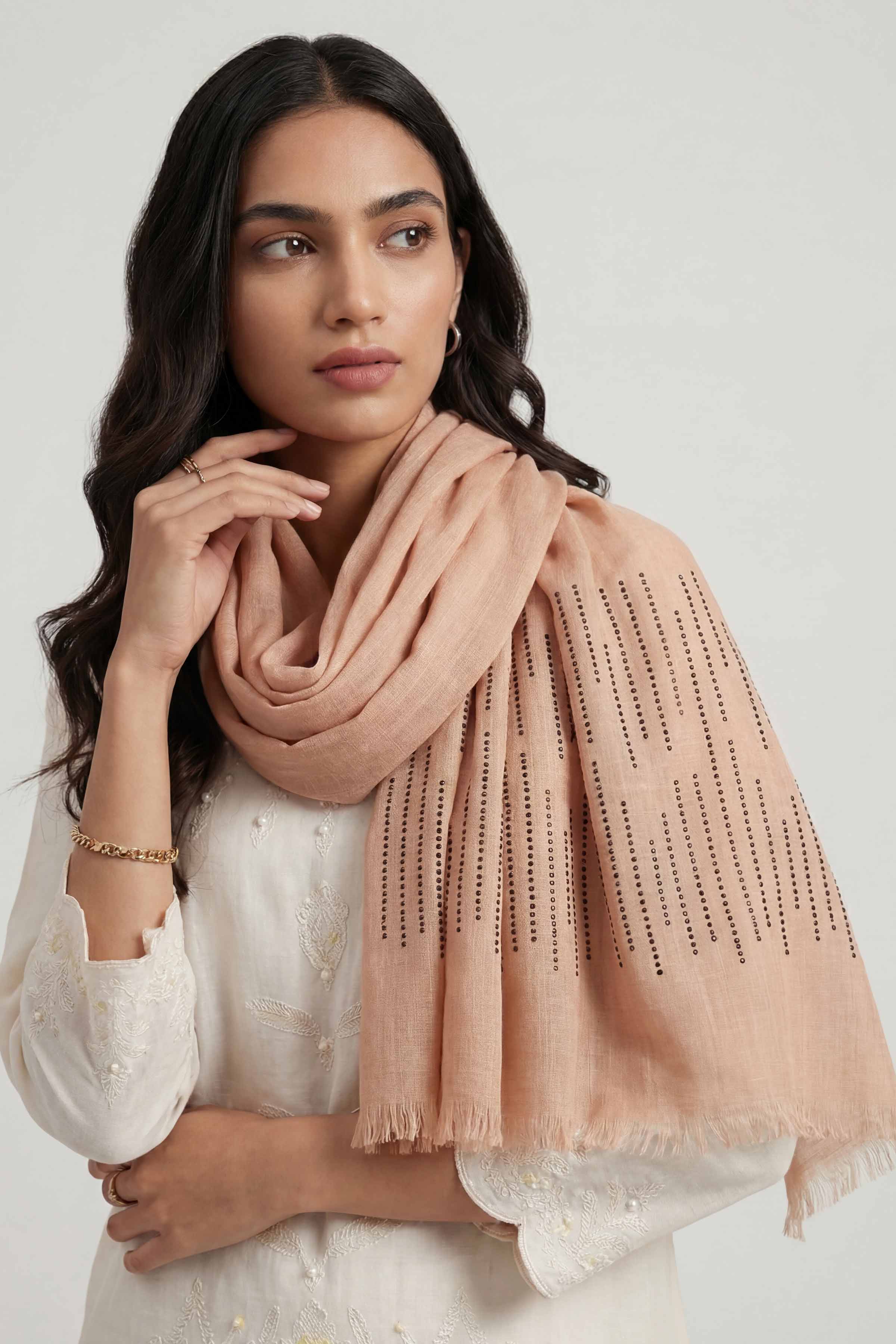 Beige Women Scarf - 447382118