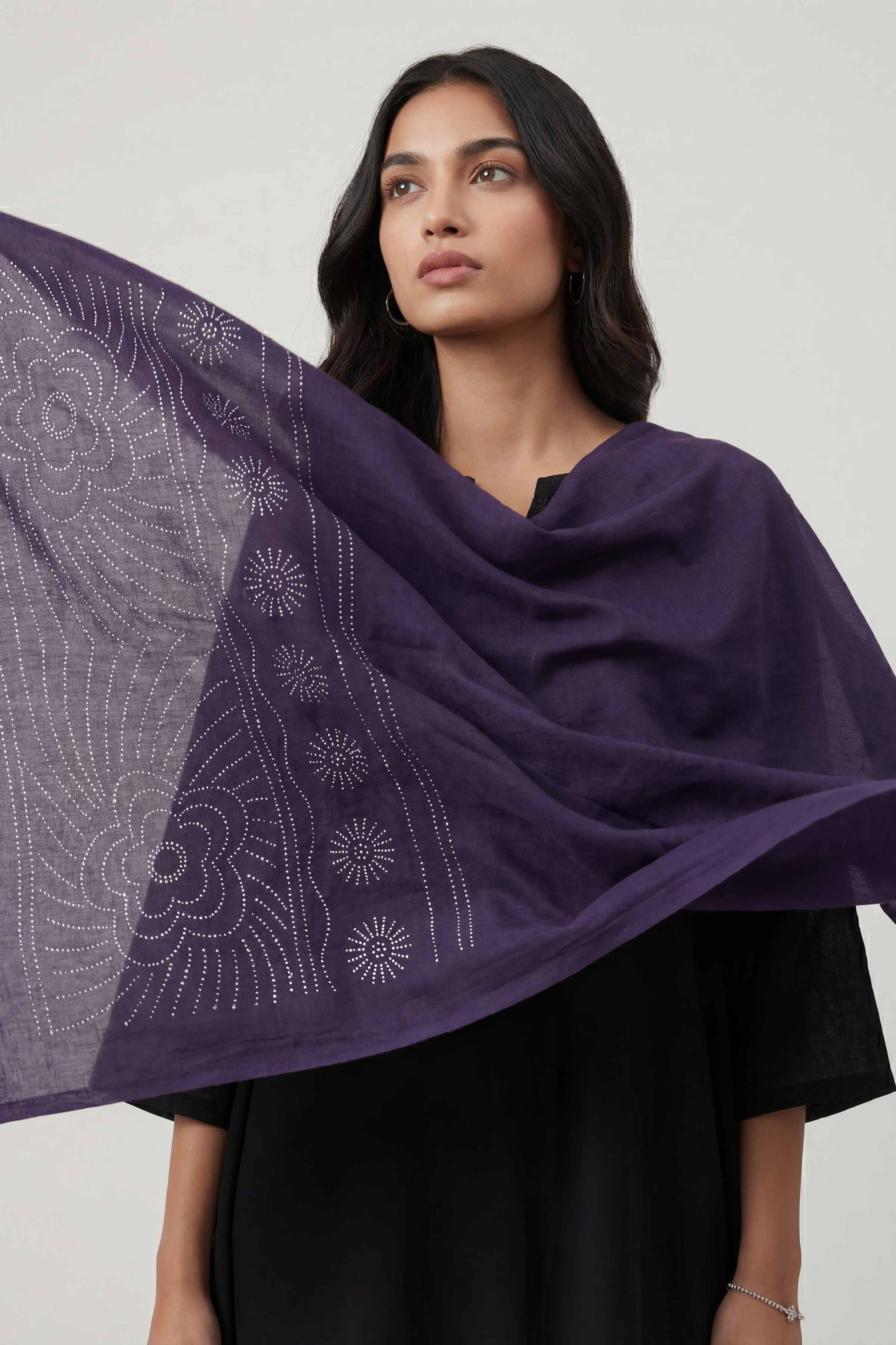 Blue Women Scarf - 447392108