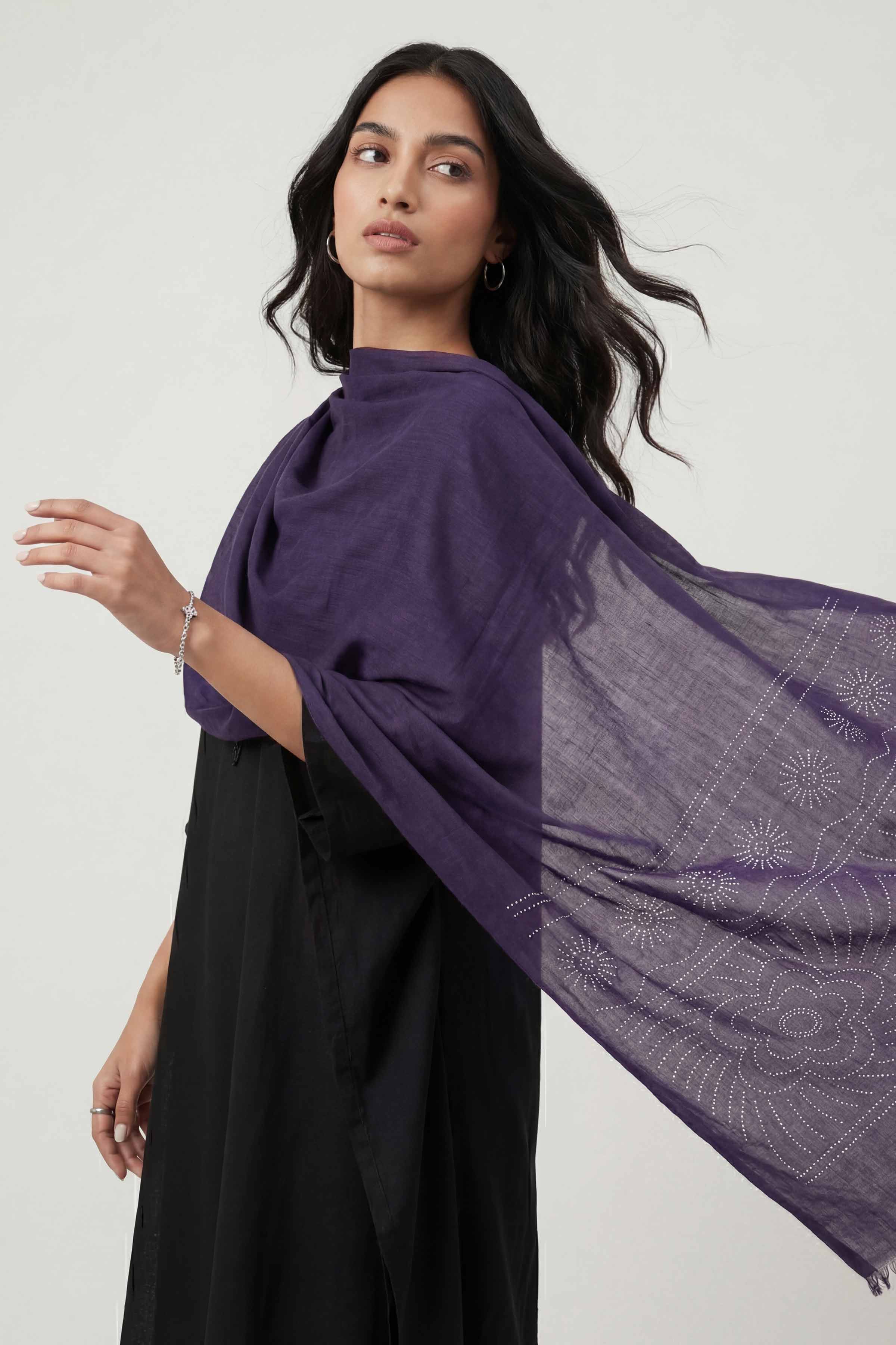 Blue Women Scarf - 447392108