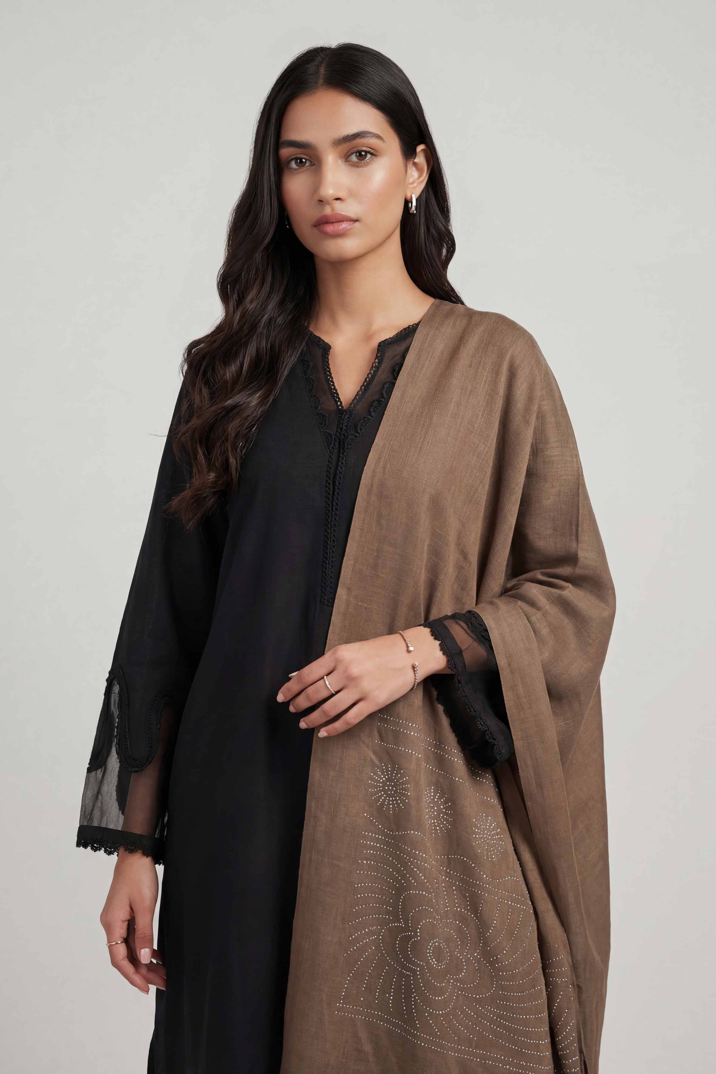 Coffee Women Scarf - 447392117
