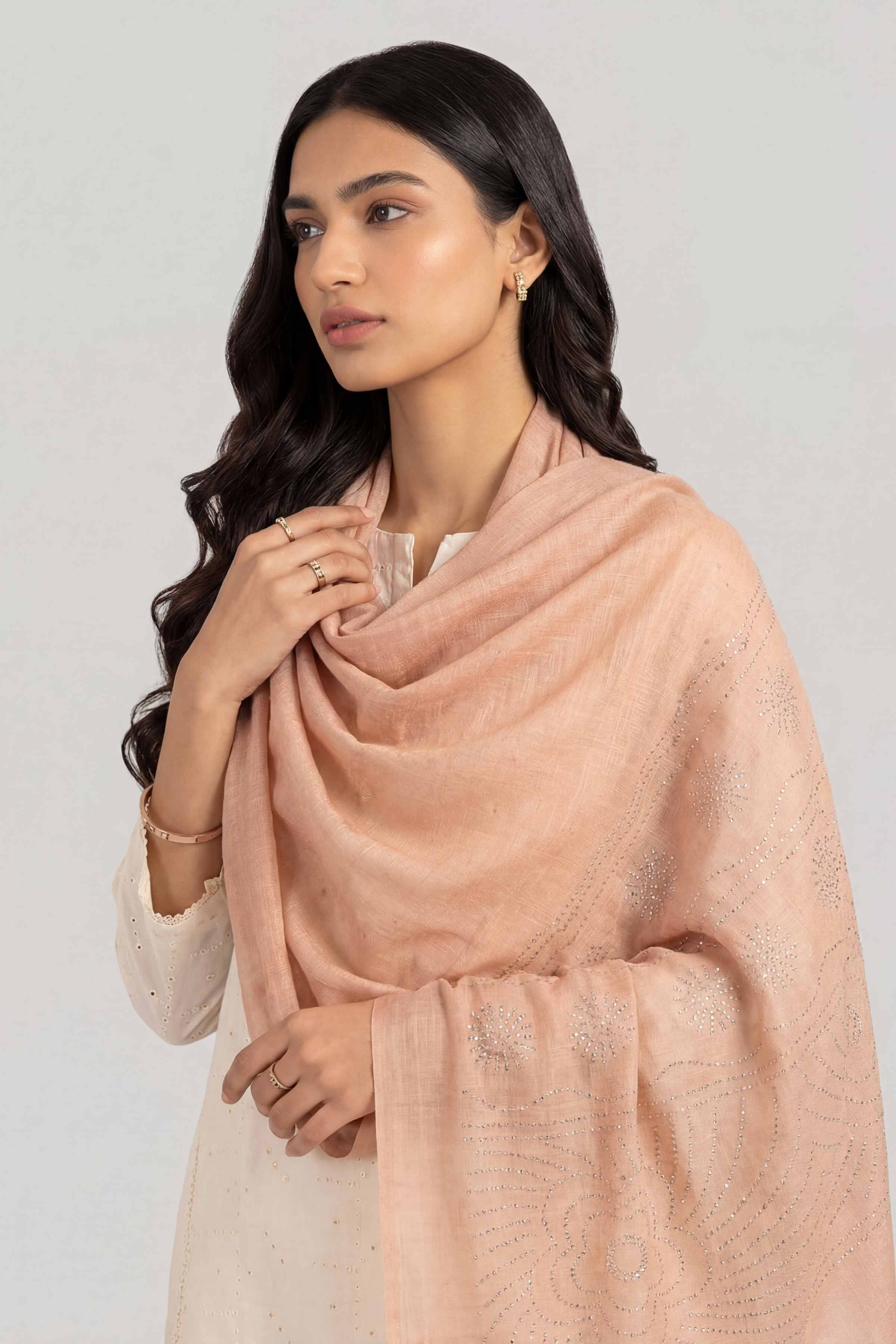 Beige Women Scarf - 447392118