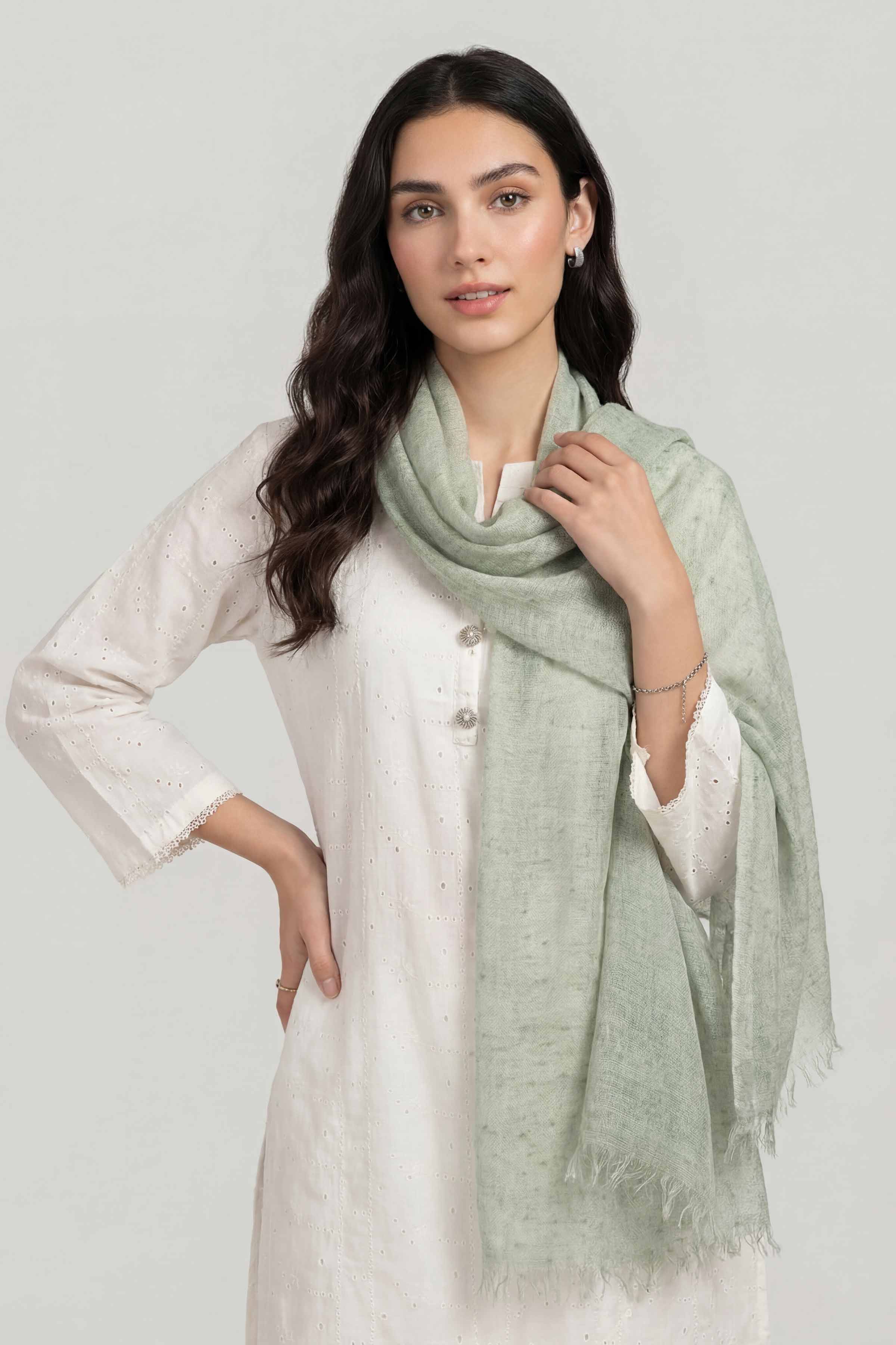 Light Blue Women Scarf - 447412108