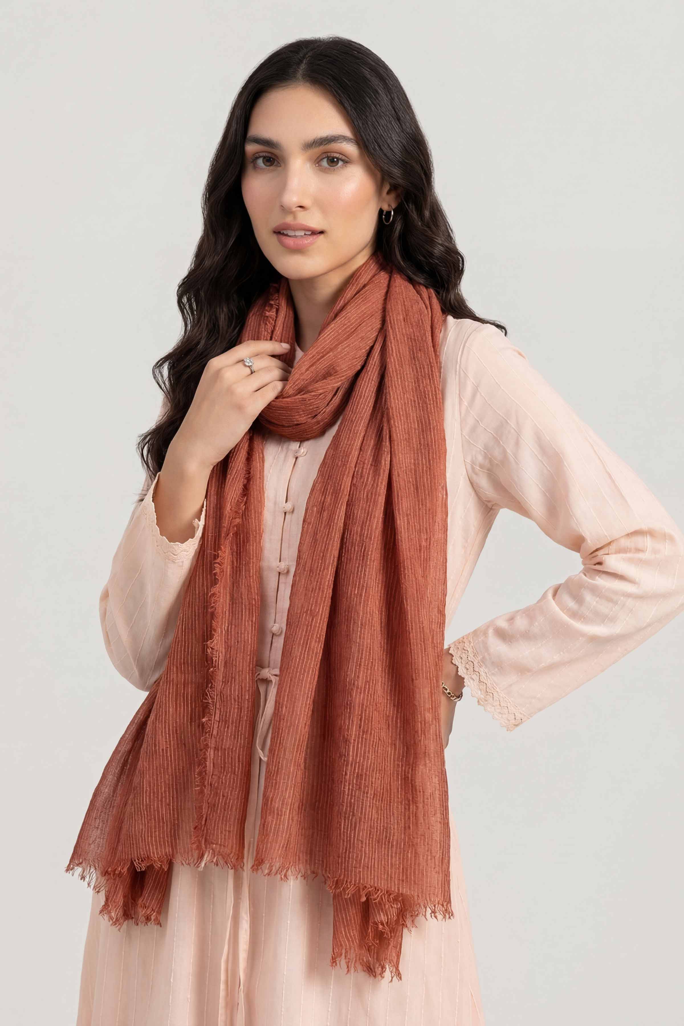 Brown Women Scarf - 447442113