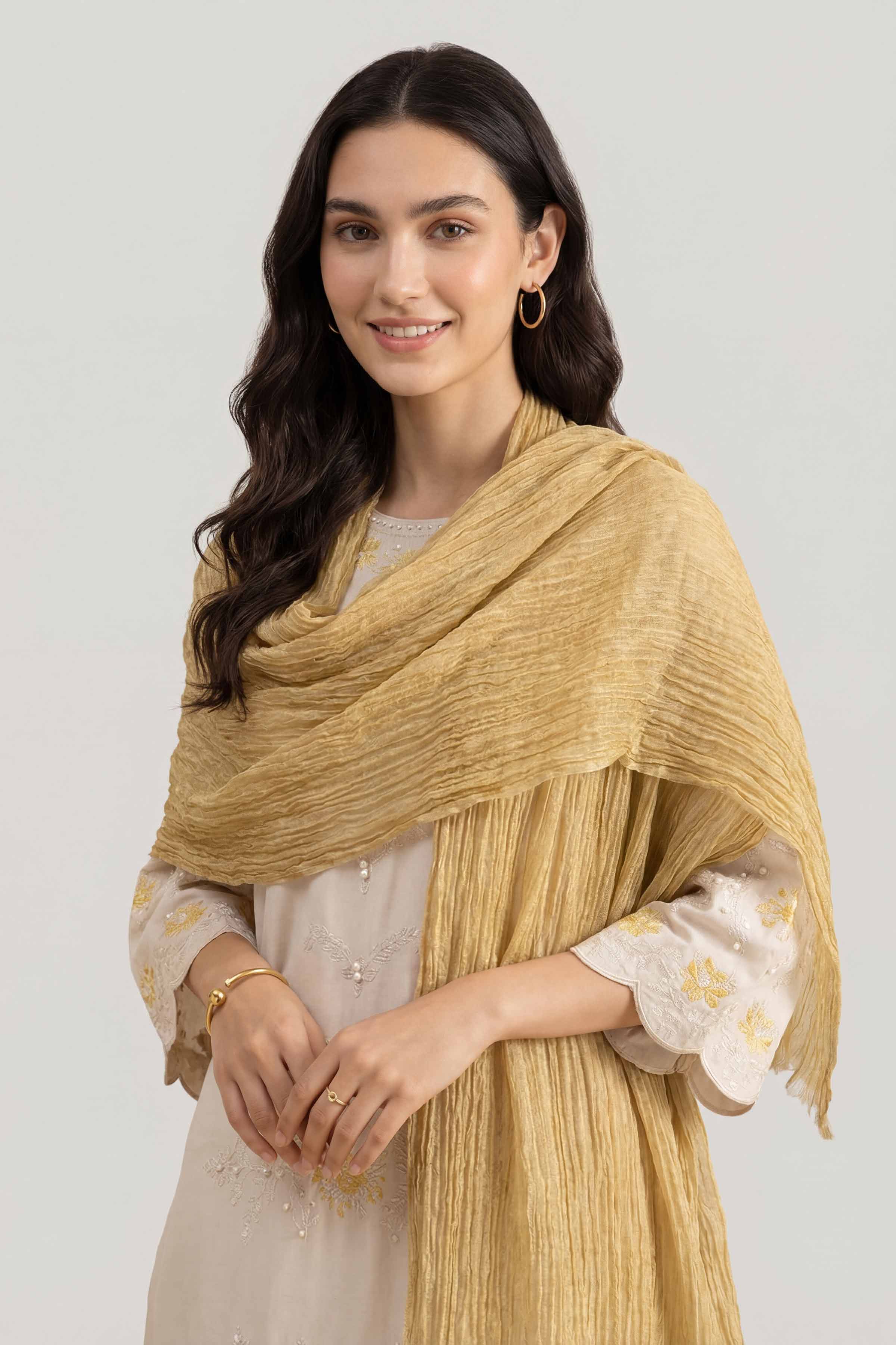 Yellow Women Scarf - 447462102
