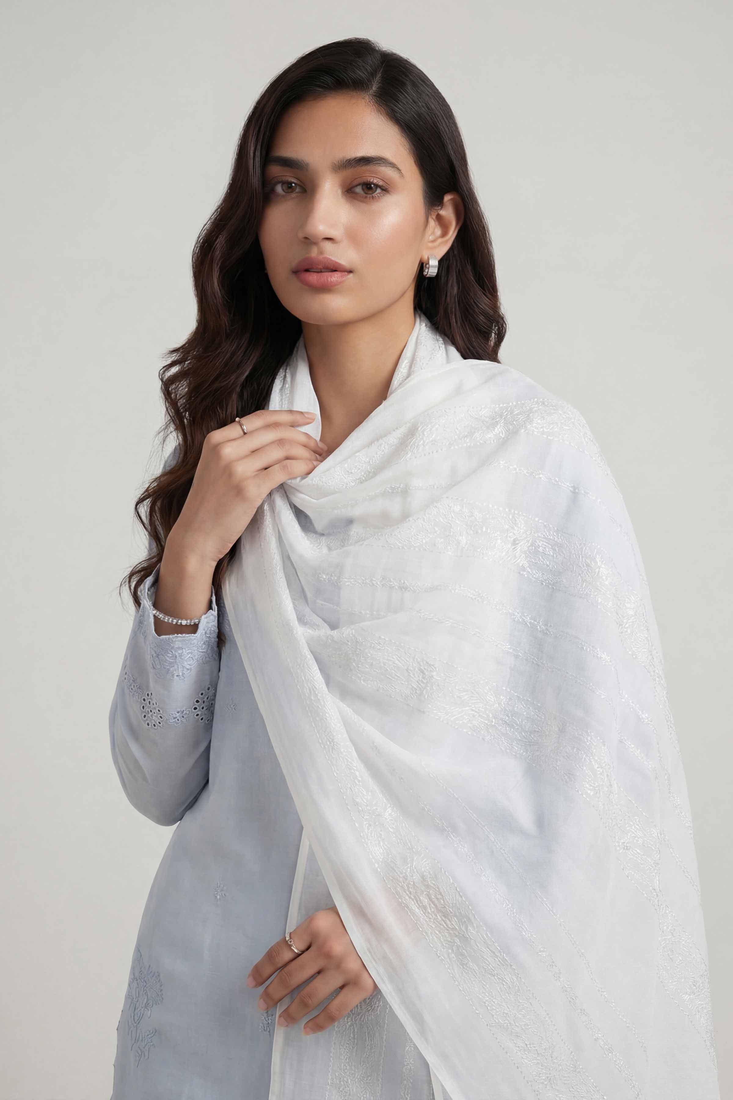 White Women Scarf - 447492112