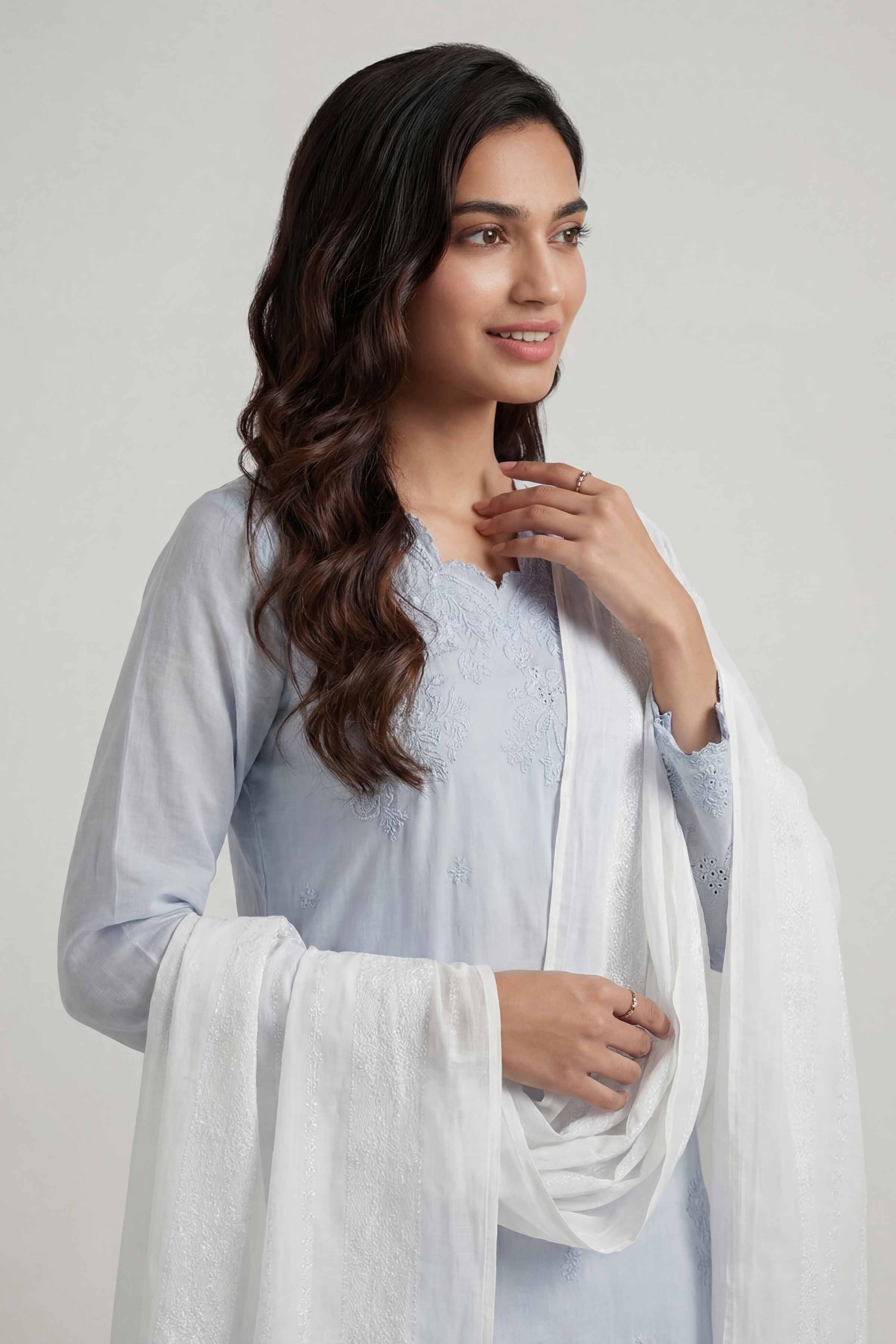 White Women Scarf - 447492112