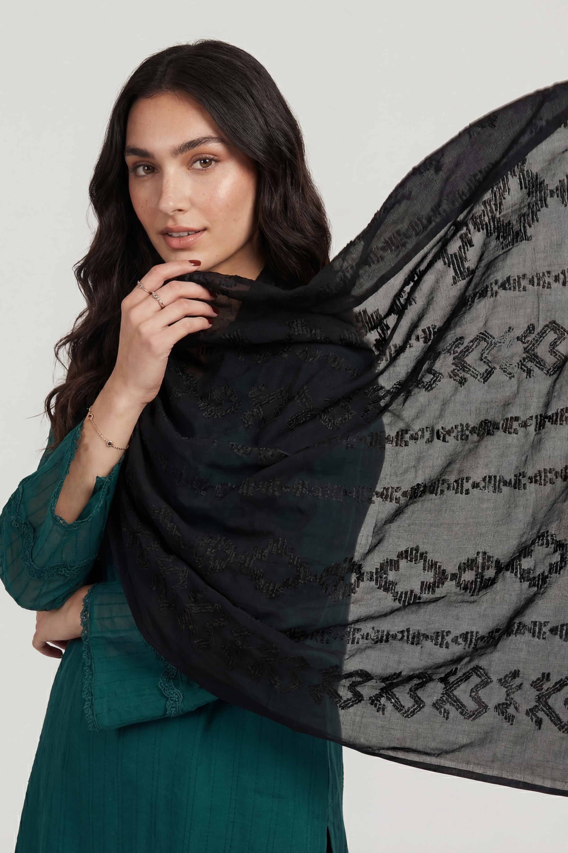 Black Women Scarf - 447502103
