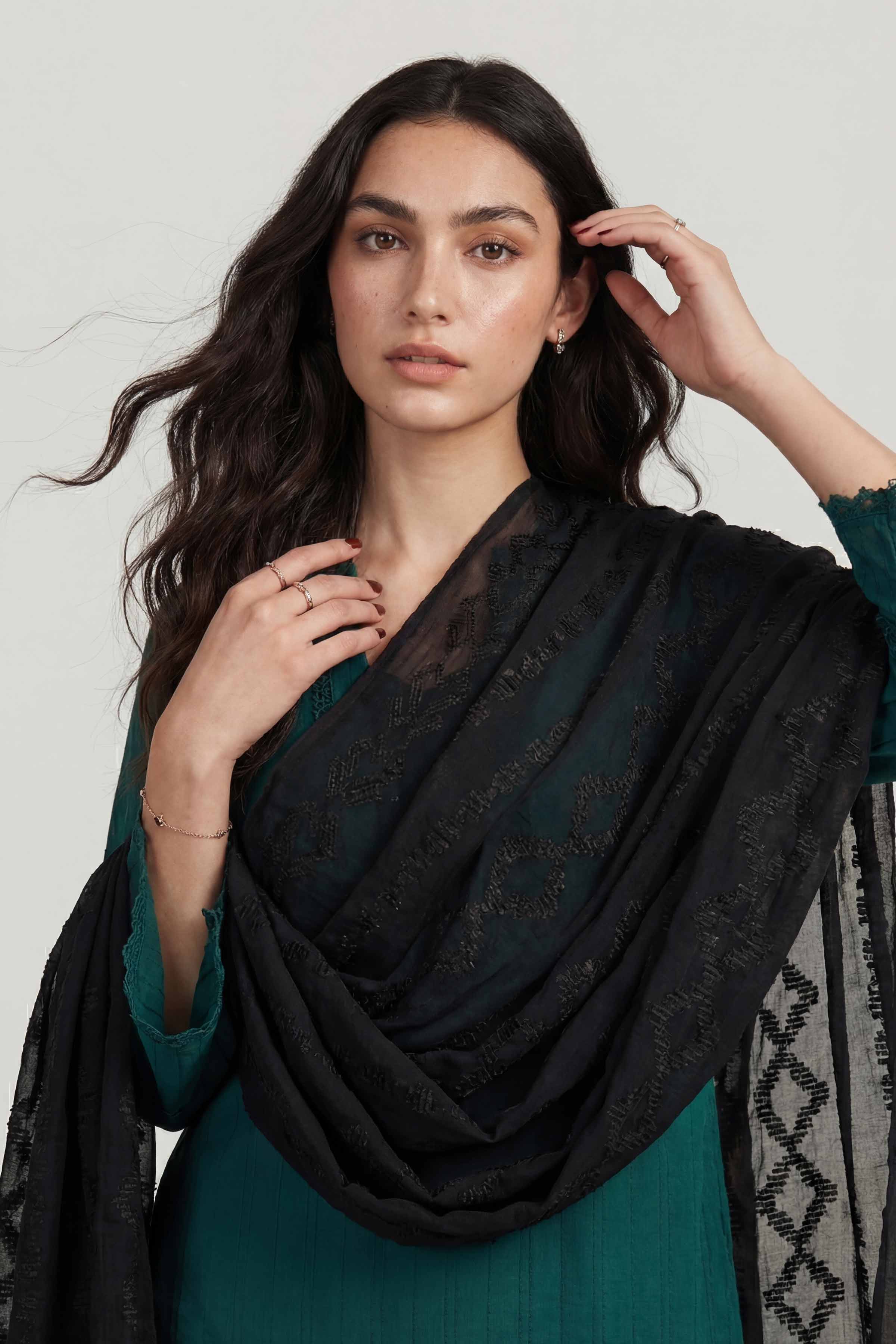 Black Women Scarf - 447502103