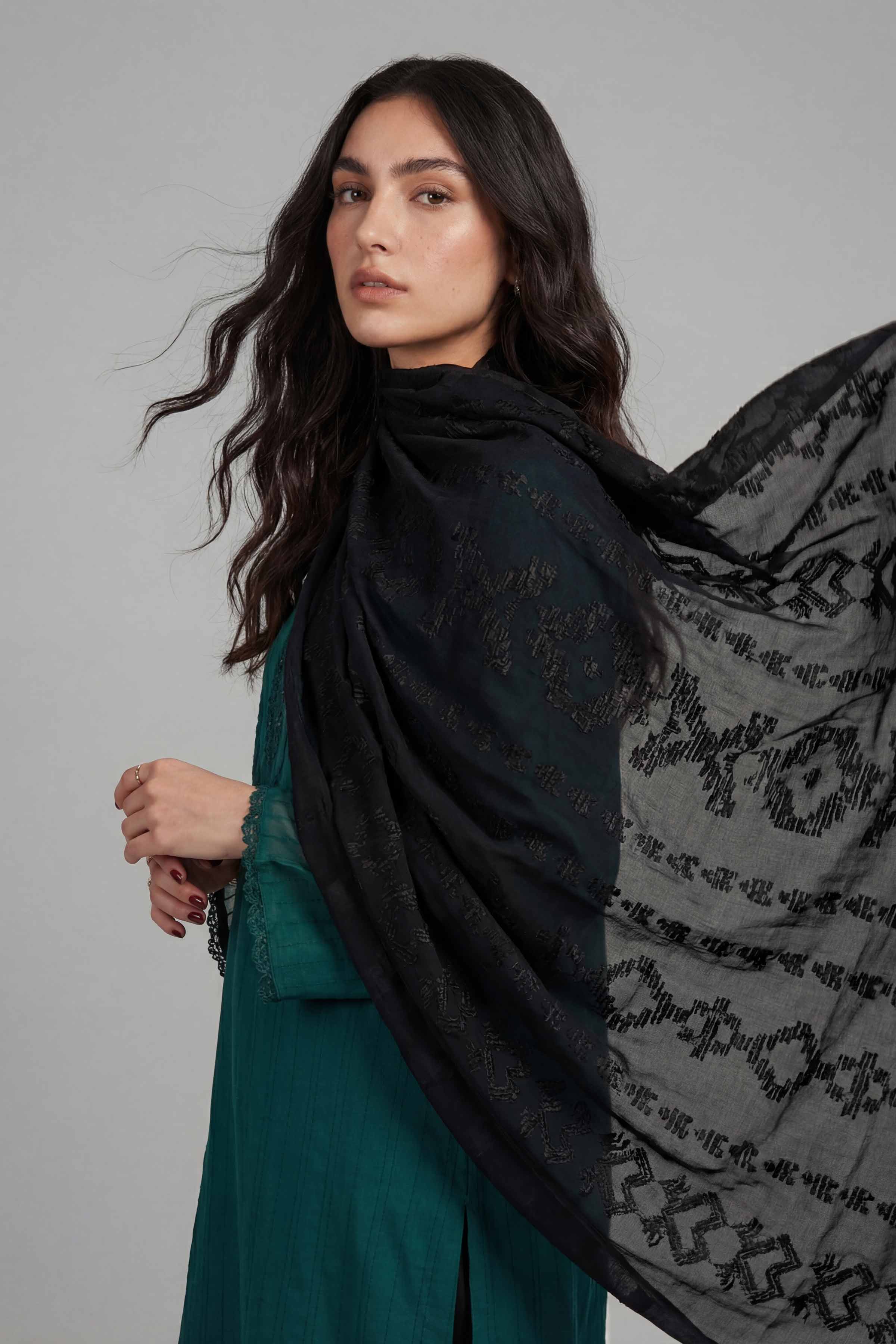 Black Women Scarf - 447502103