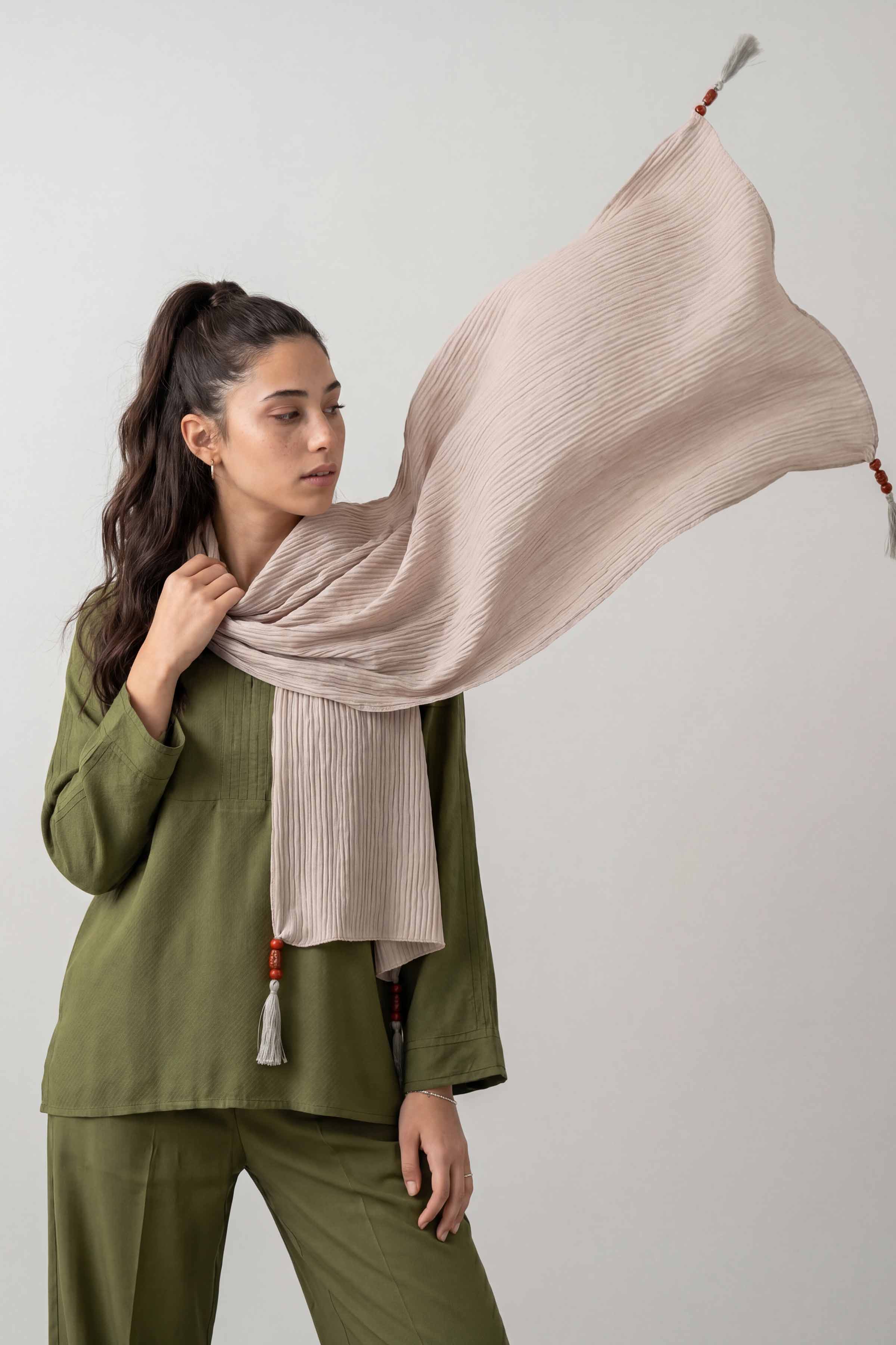 Khaki Women Scarf - 447552130