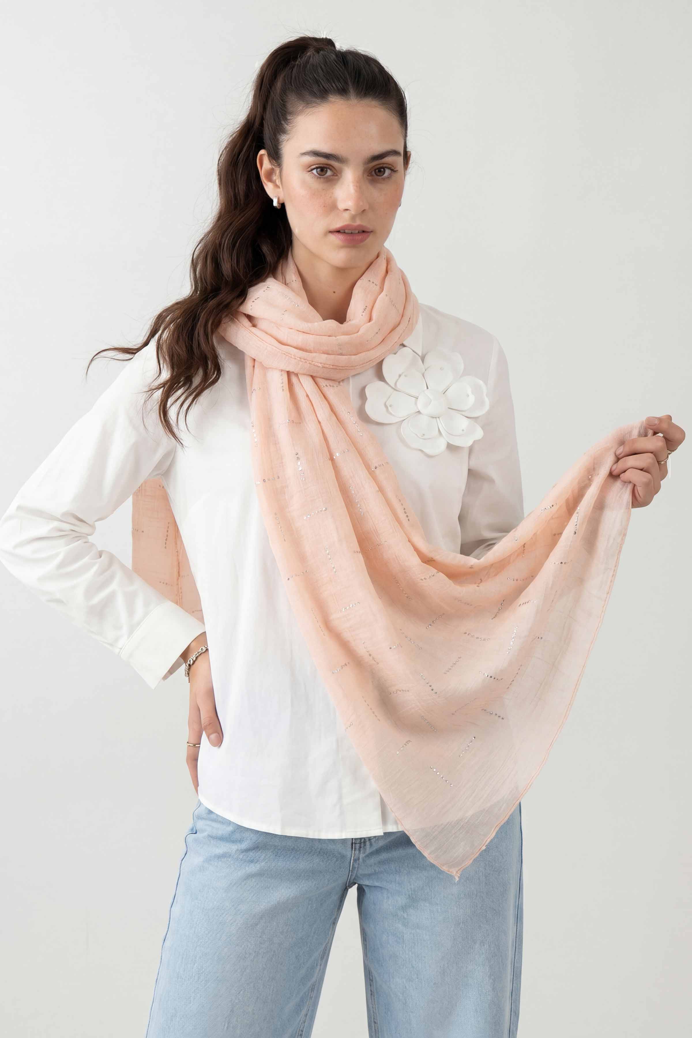 Pink Women Scarf - 447582105