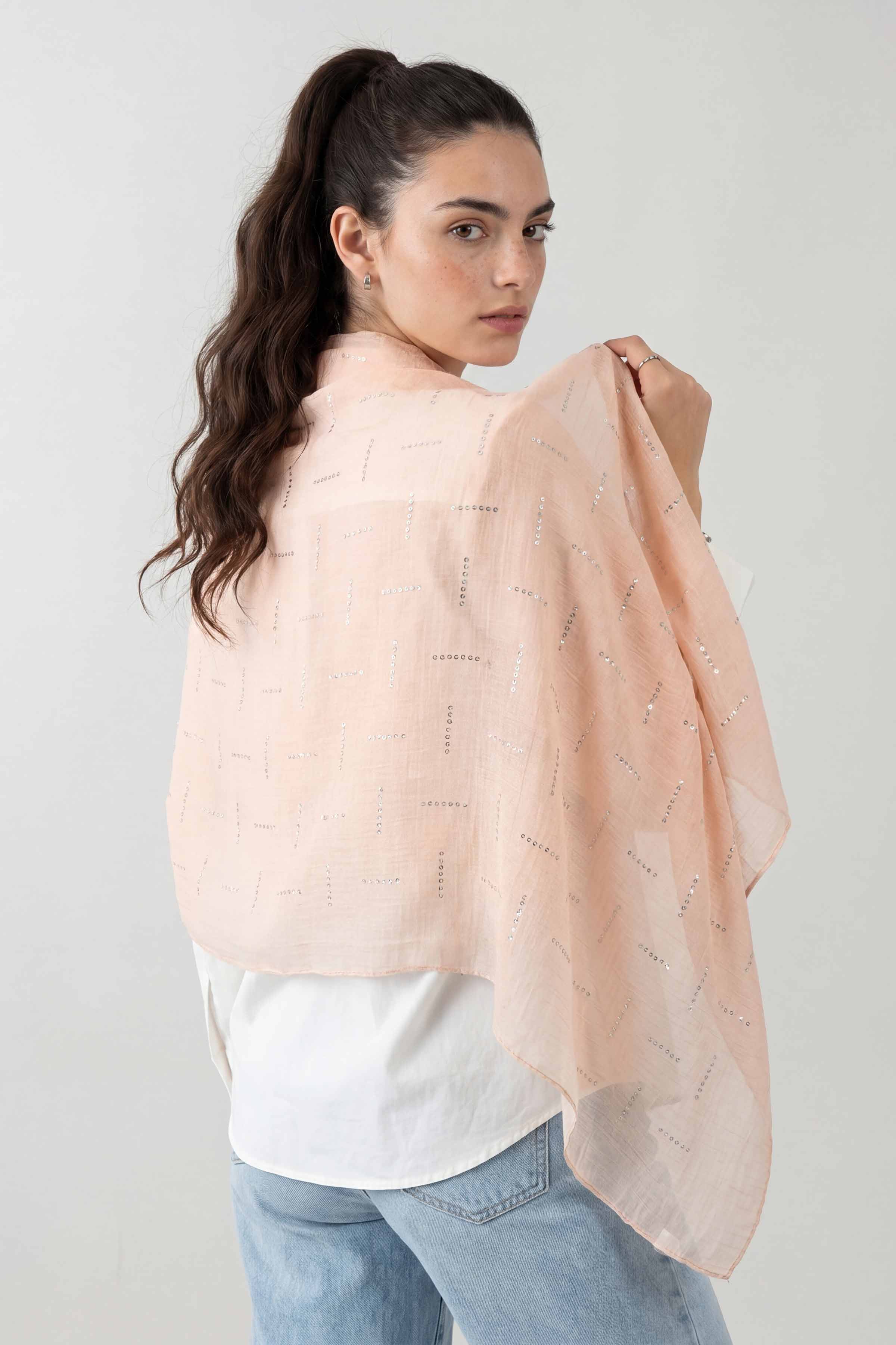Pink Women Scarf - 447582105
