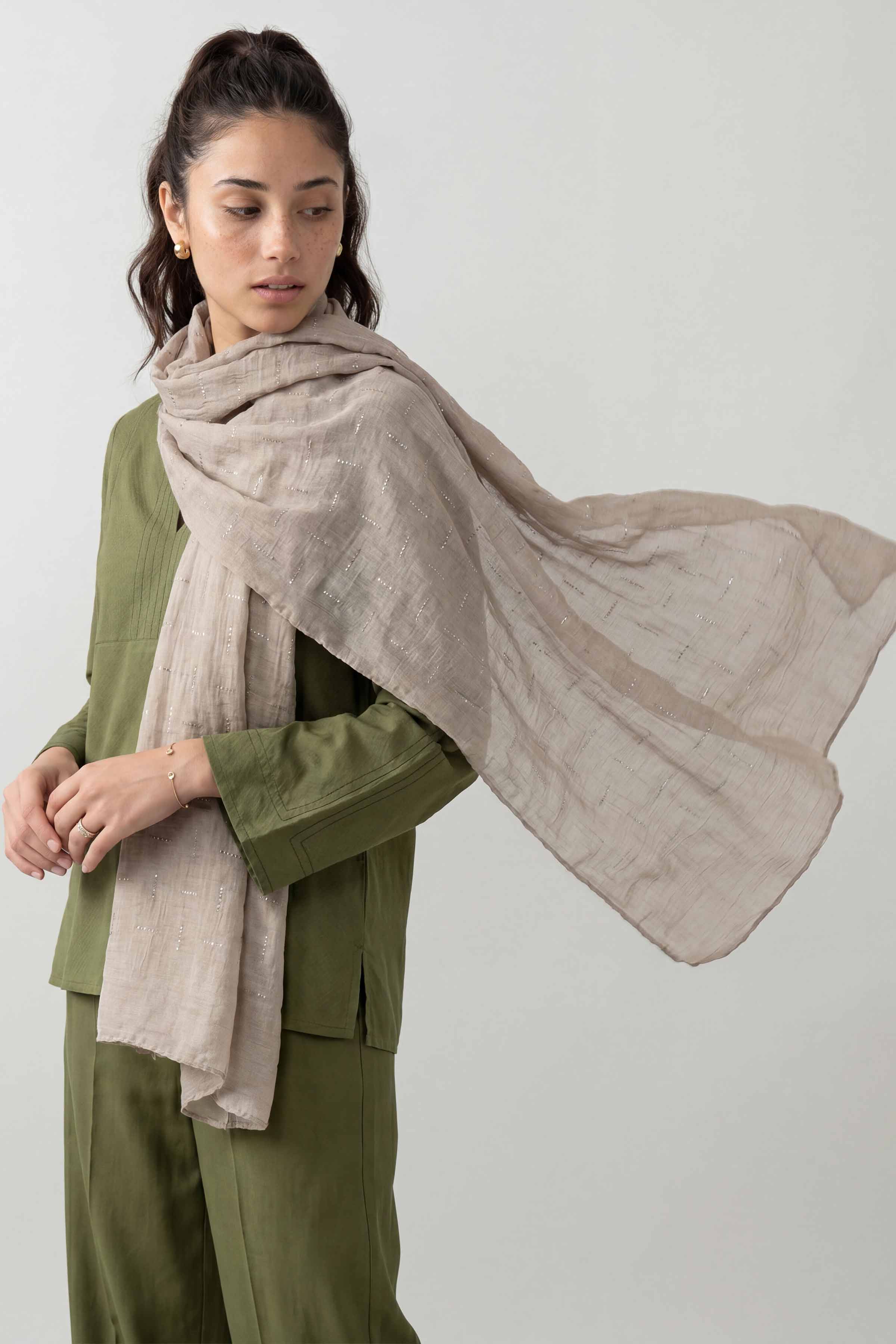 Khaki Women Scarf - 447582130