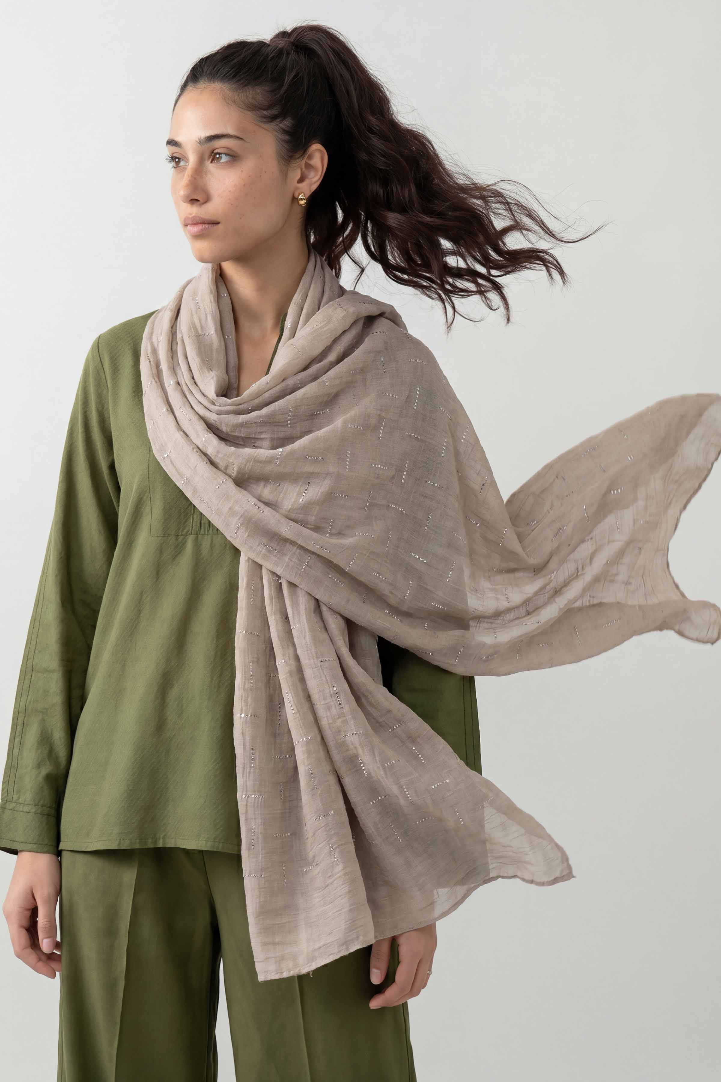 Khaki Women Scarf - 447582130