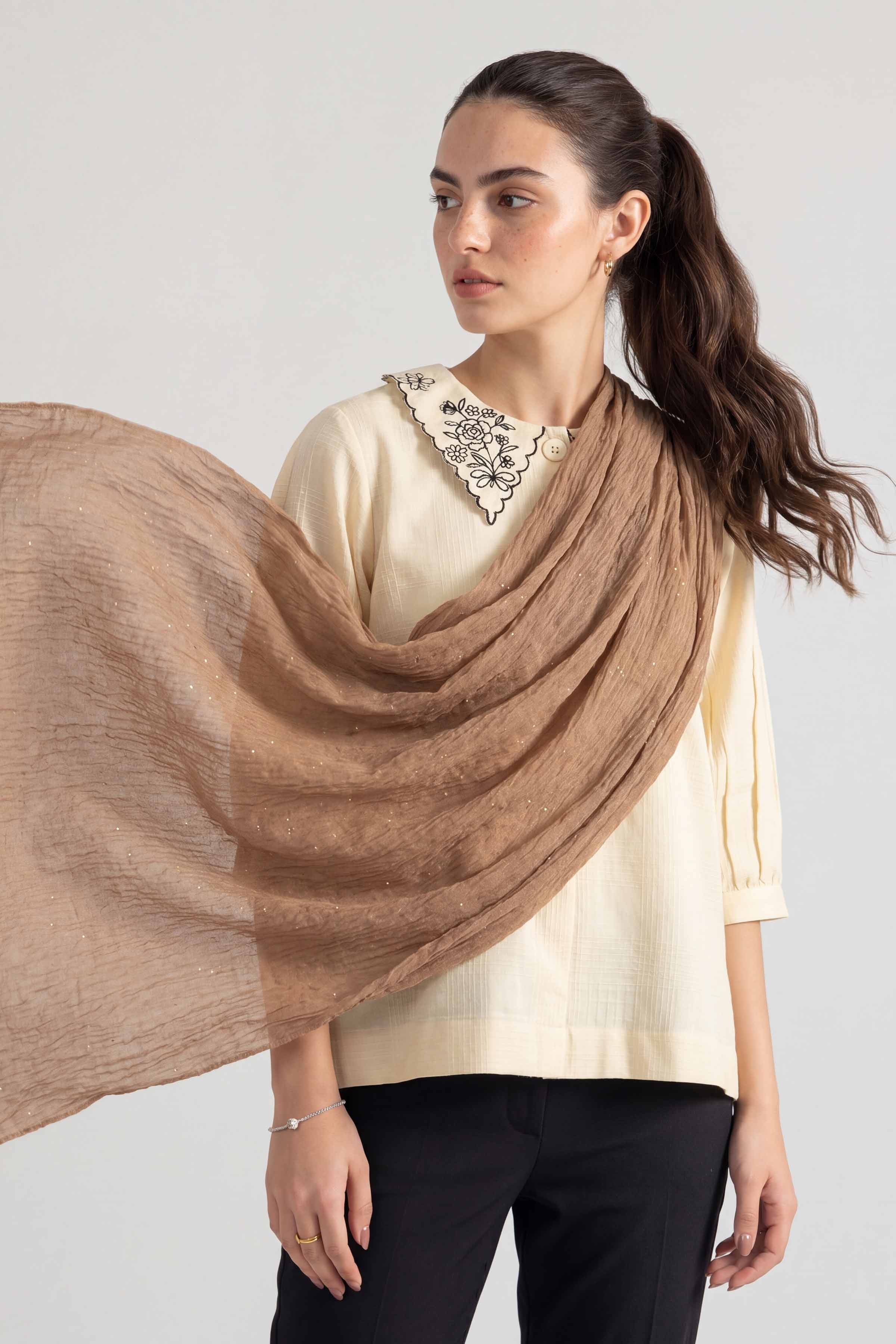 Brown Women Scarf - 447592113