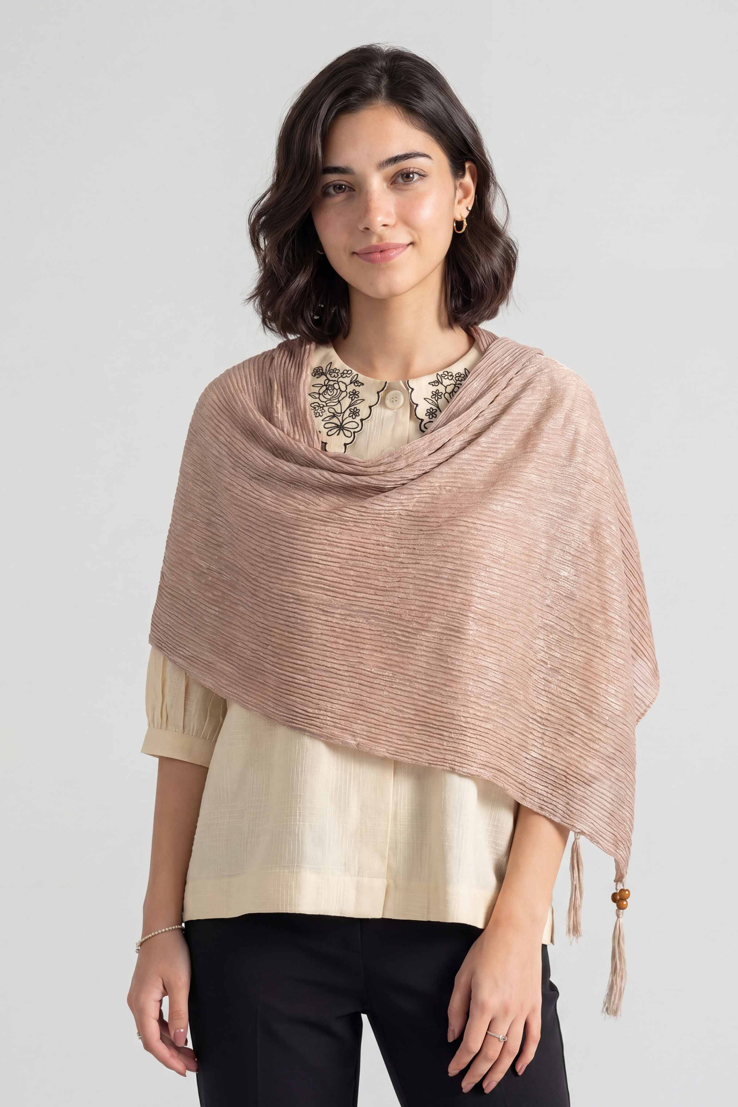 Khaki Women Scarf - 447612130