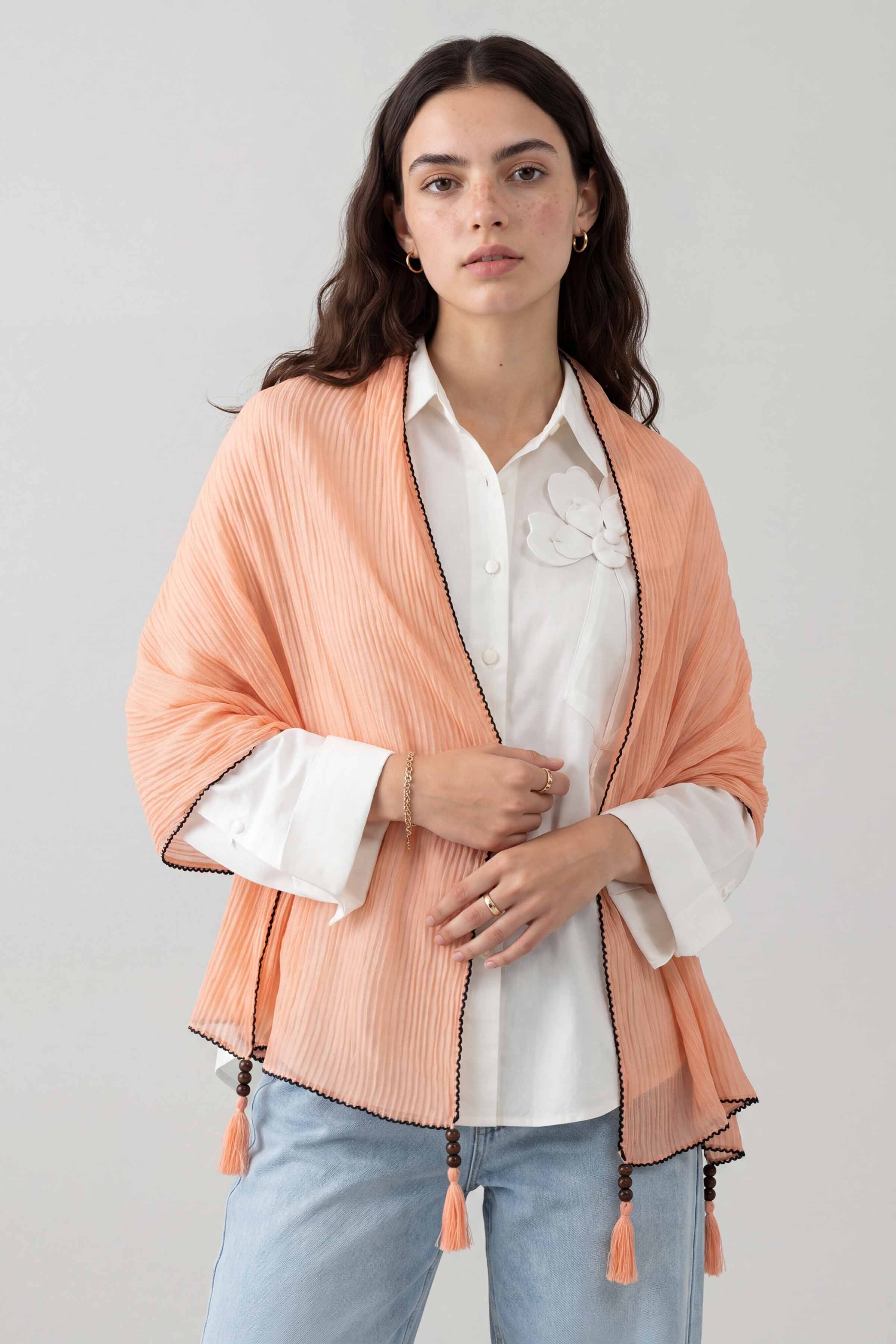 Orange Women Scarf - 447632106