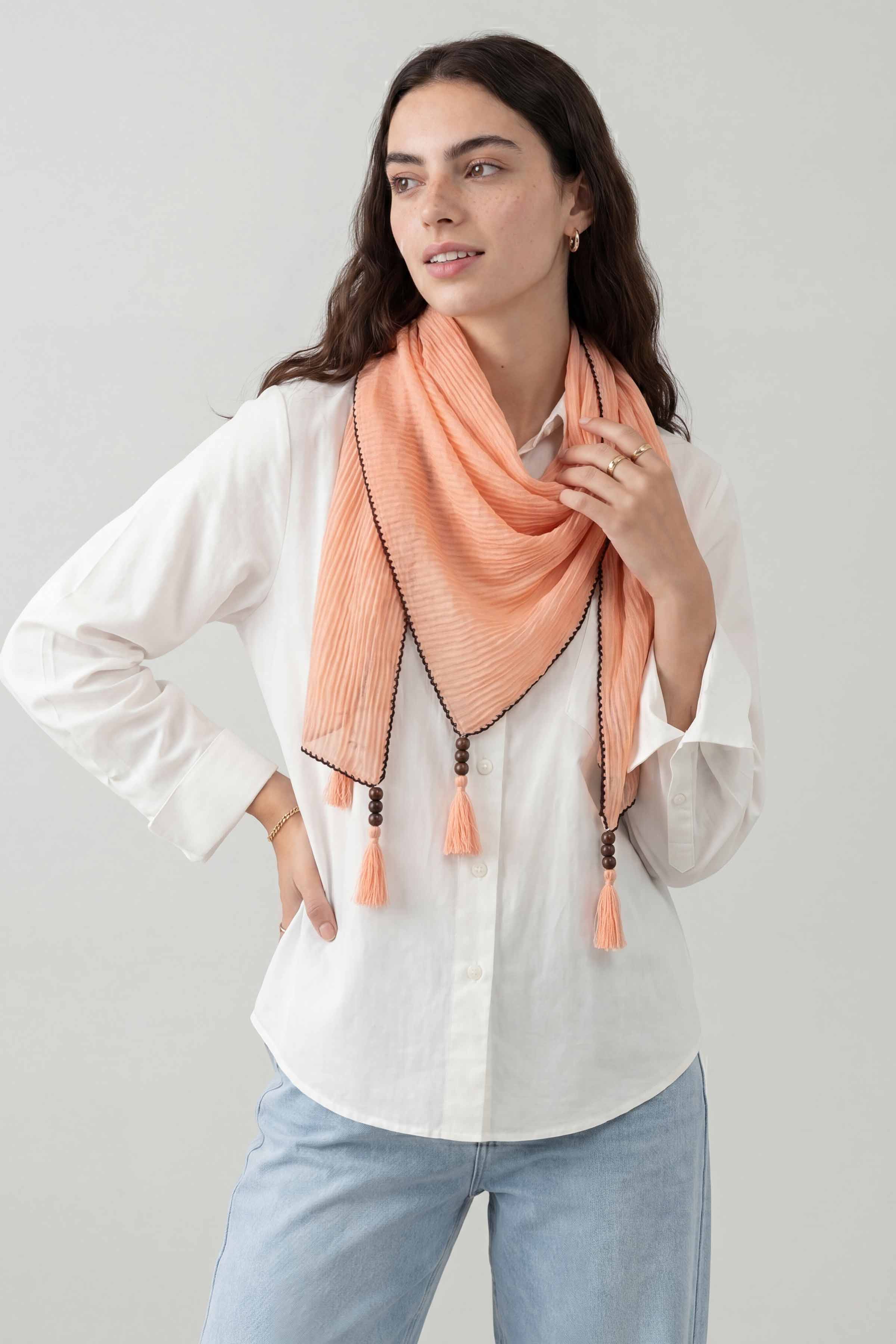 Orange Women Scarf - 447632106