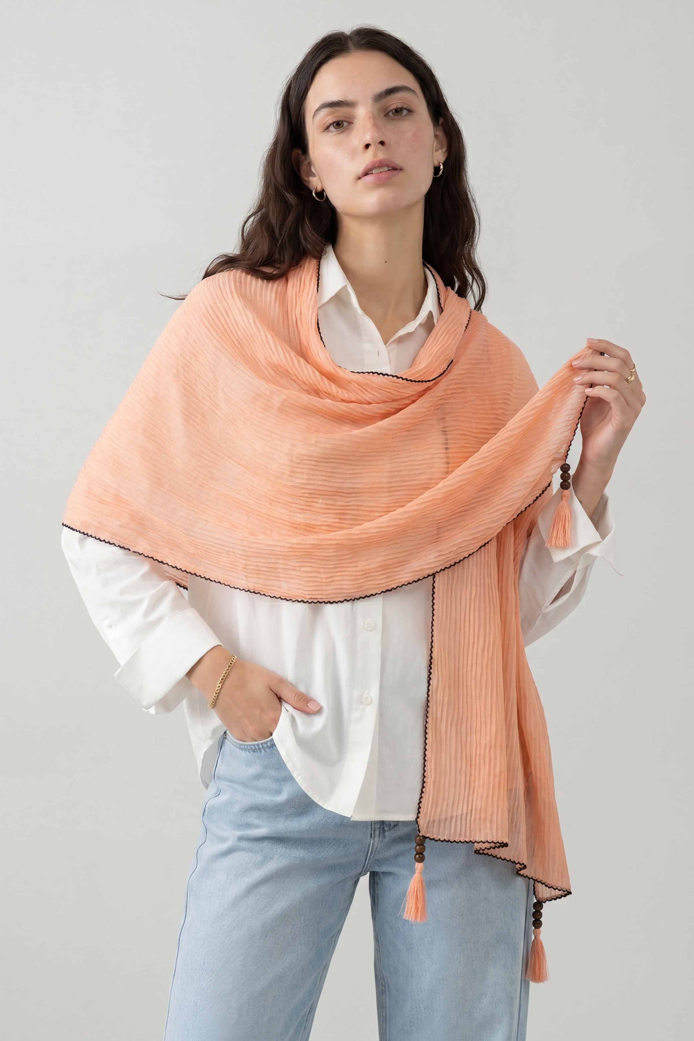 Orange Women Scarf - 447632106