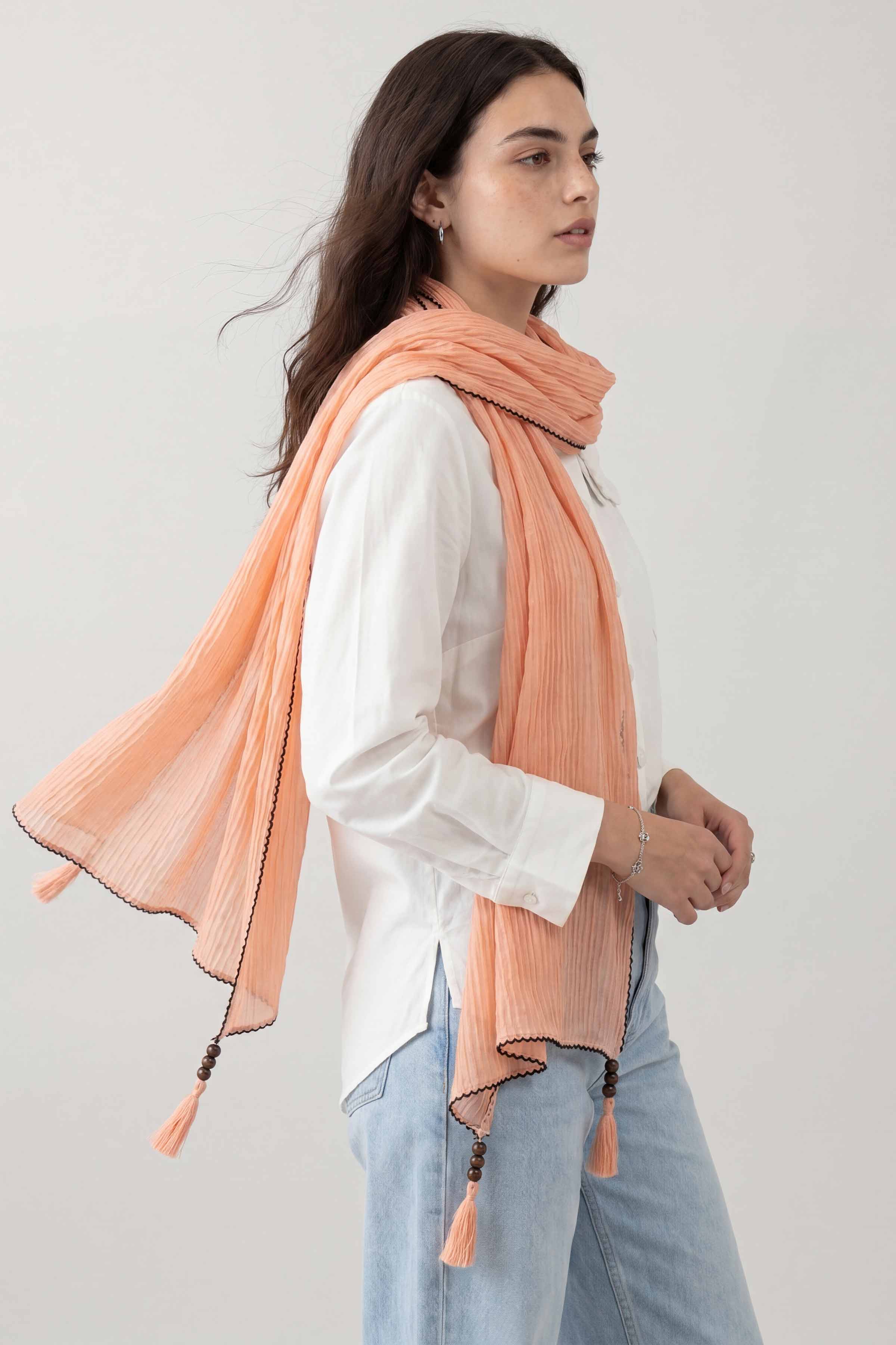 Orange Women Scarf - 447632106