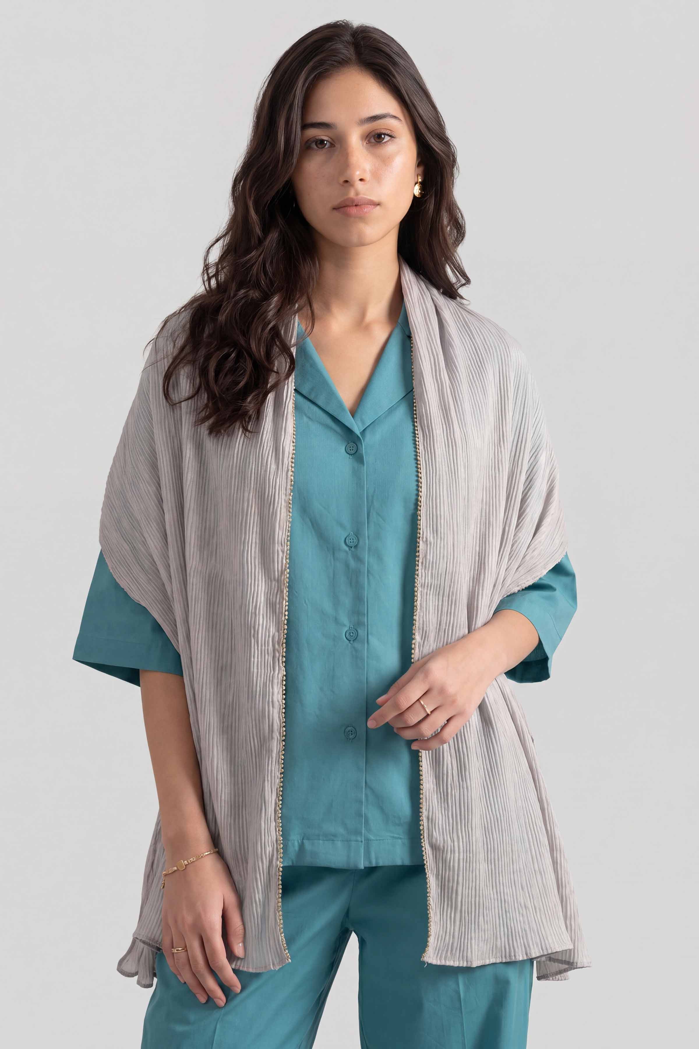 Grey Women Scarf - 447642111