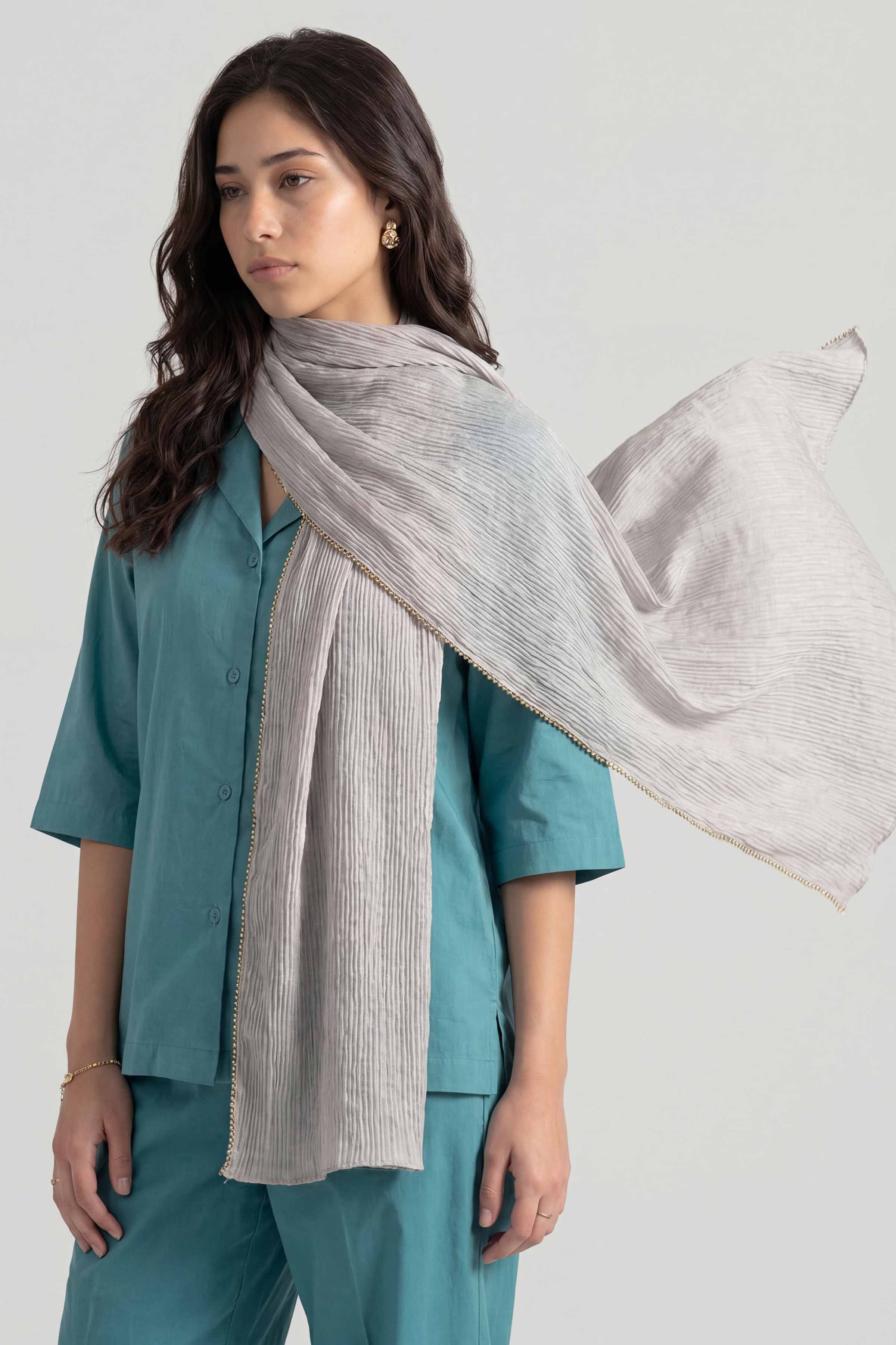 Grey Women Scarf - 447642111
