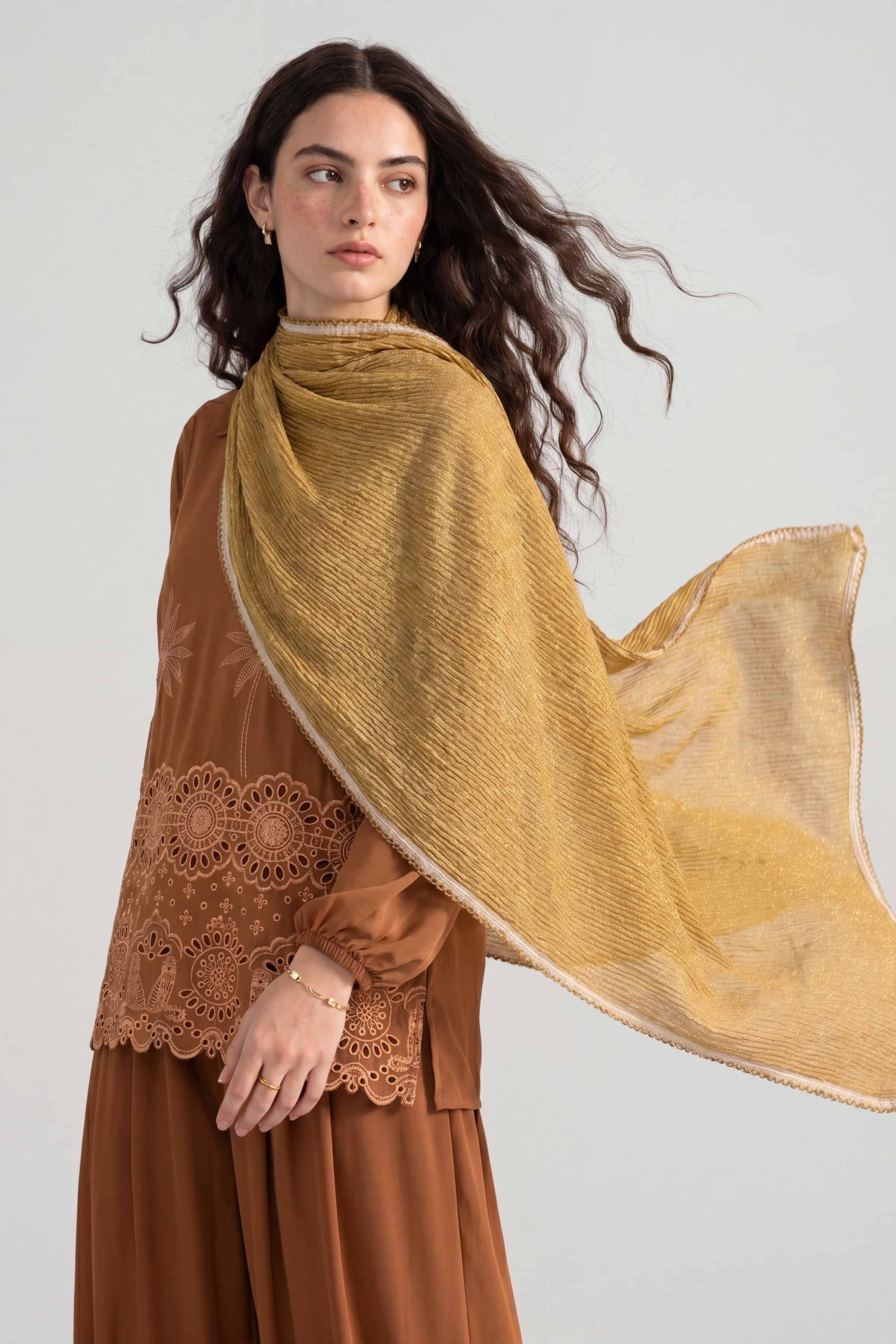 Yellow Women Scarf - 447682102