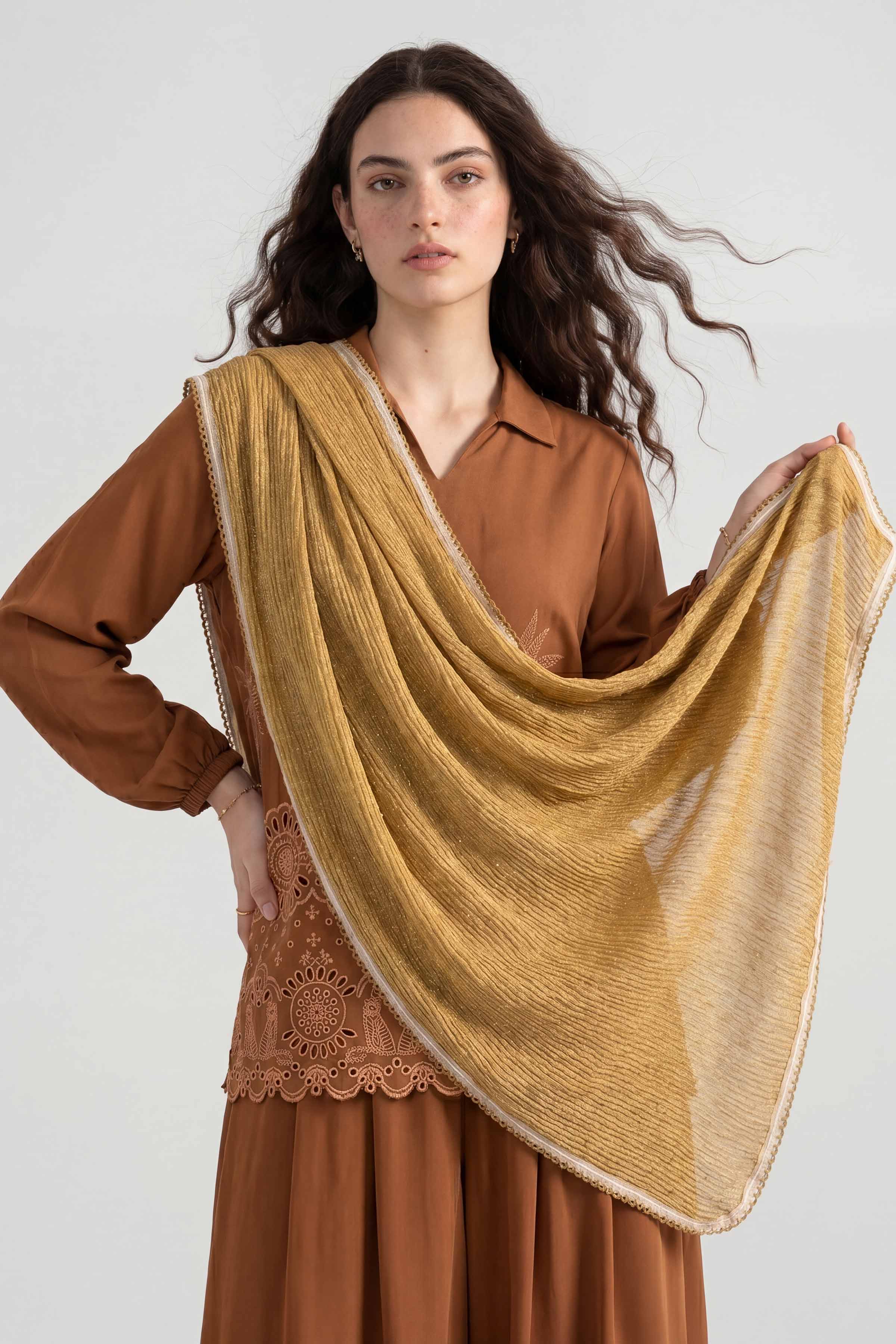 Yellow Women Scarf - 447682102