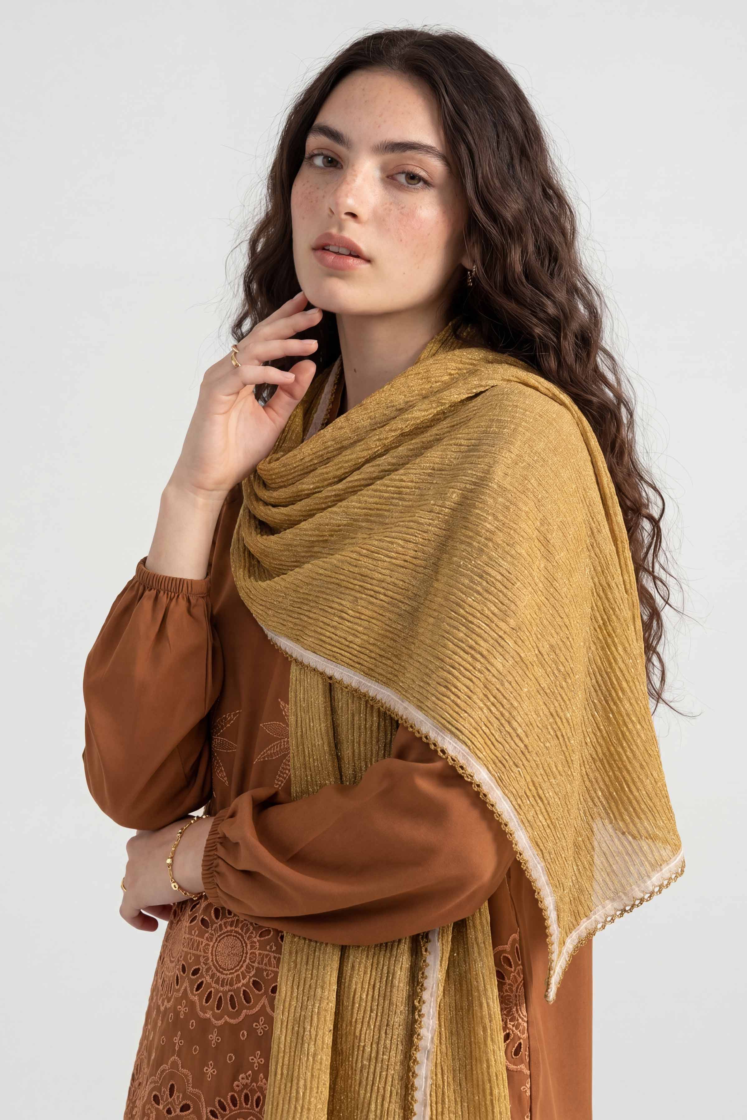 Yellow Women Scarf - 447682102