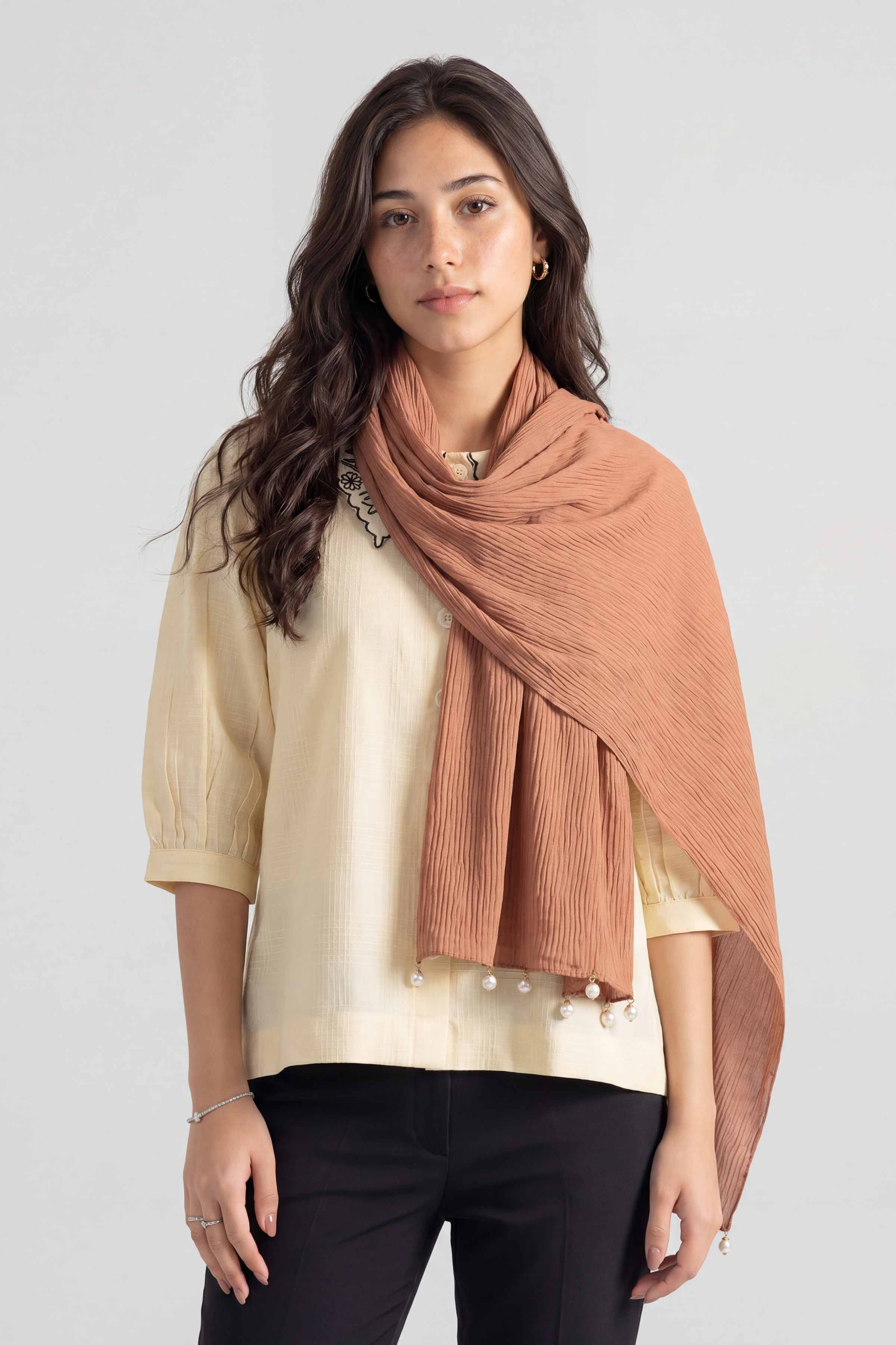 Orange Women Scarf - 447692106