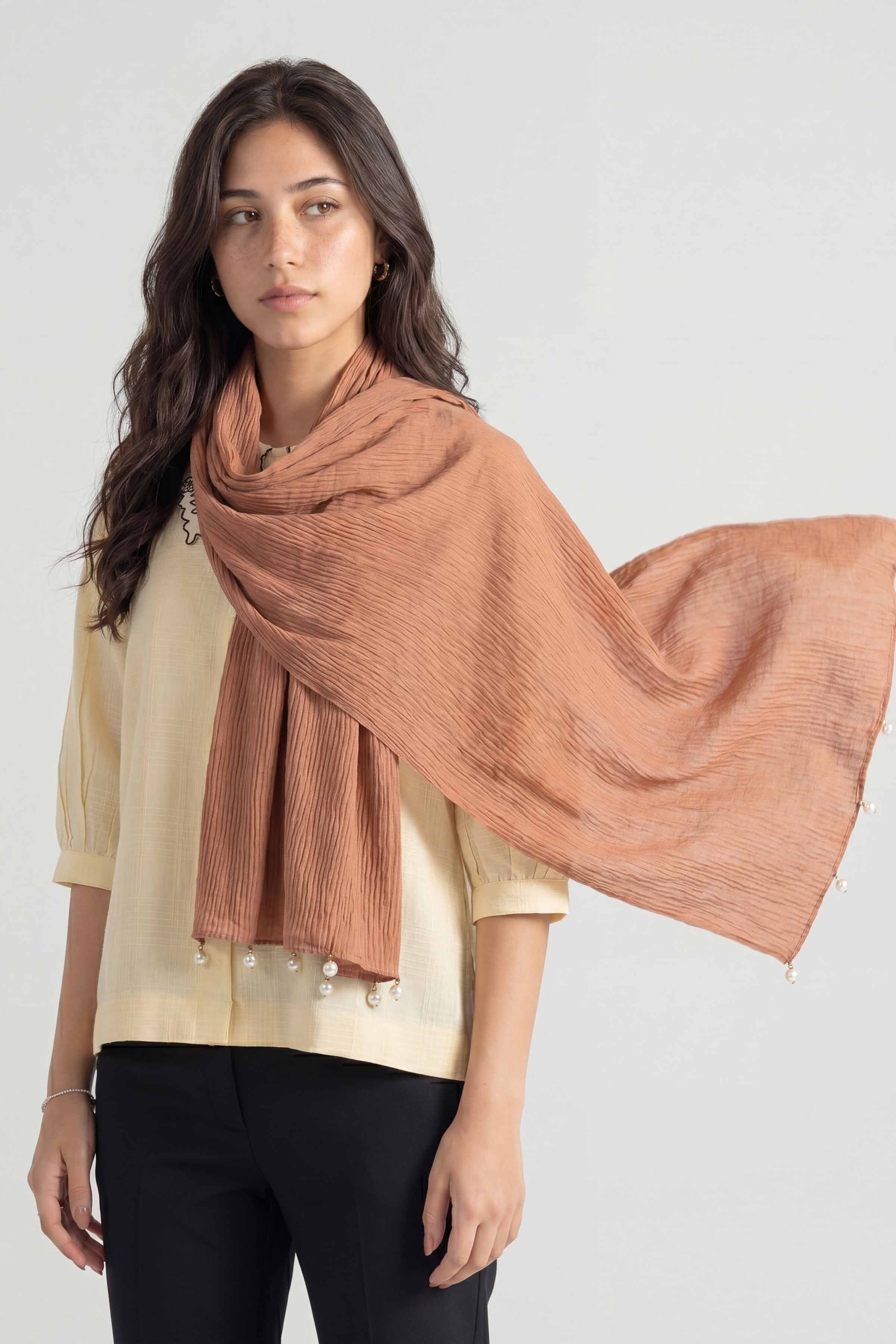 Orange Women Scarf - 447692106
