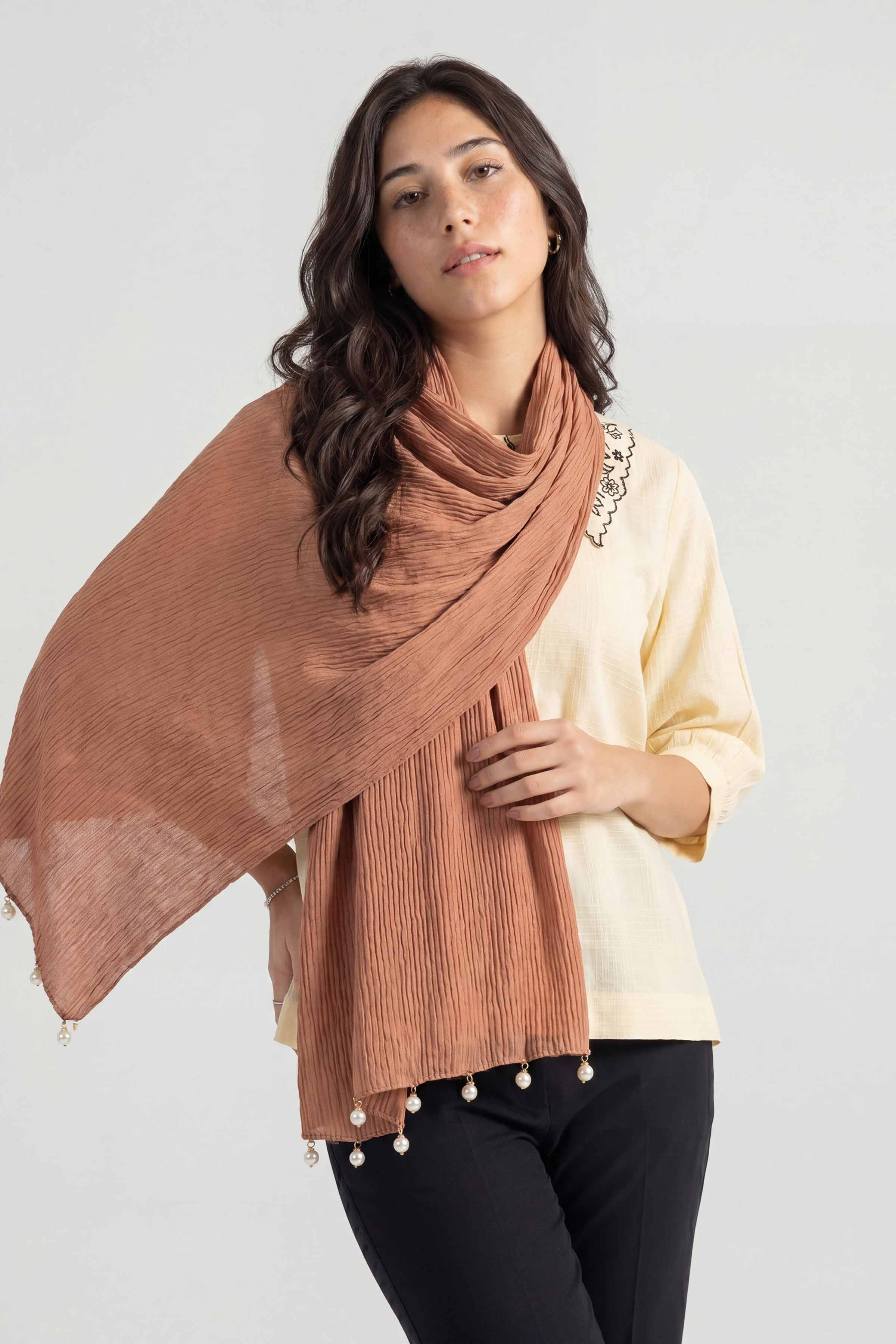Orange Women Scarf - 447692106