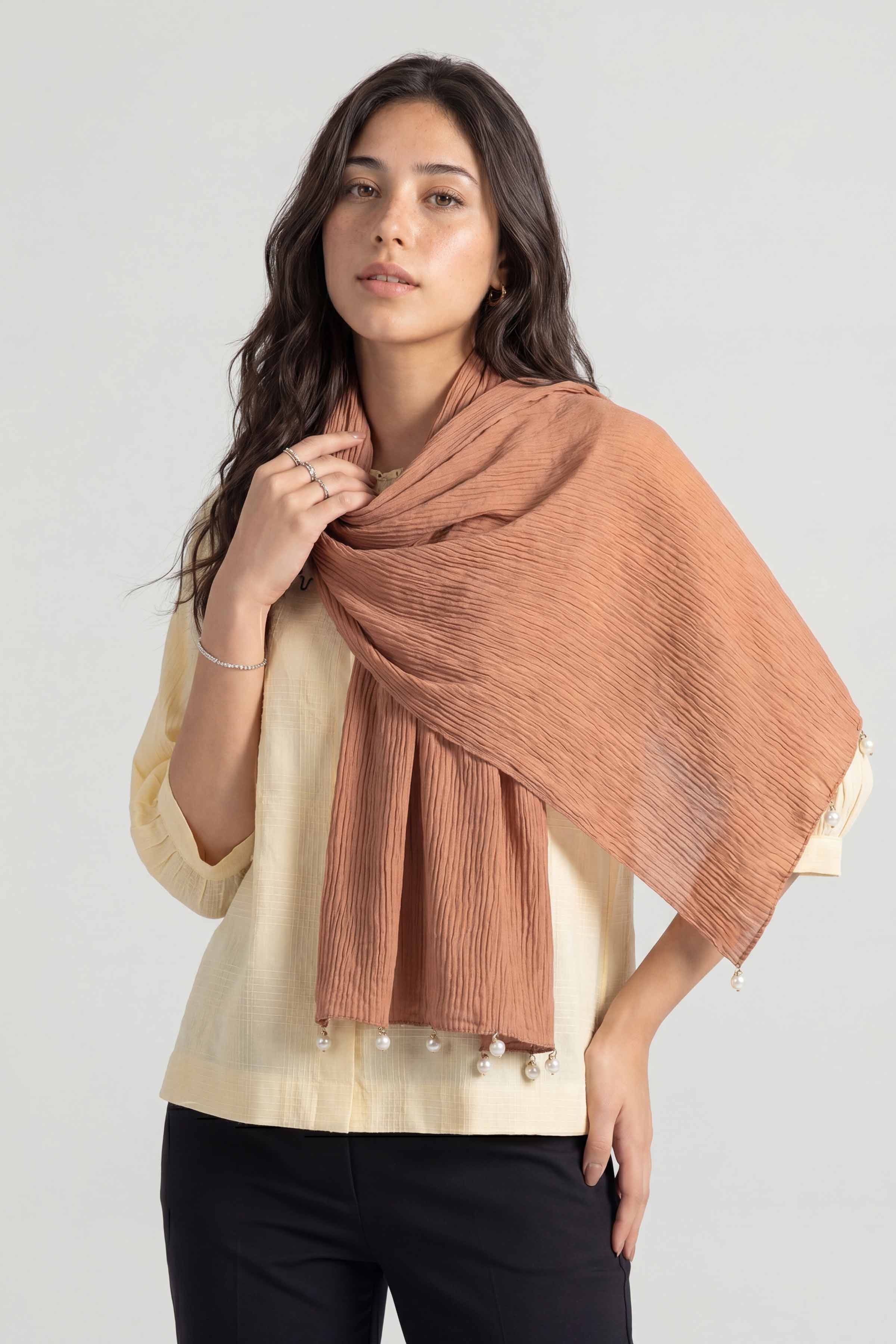 Orange Women Scarf - 447692106