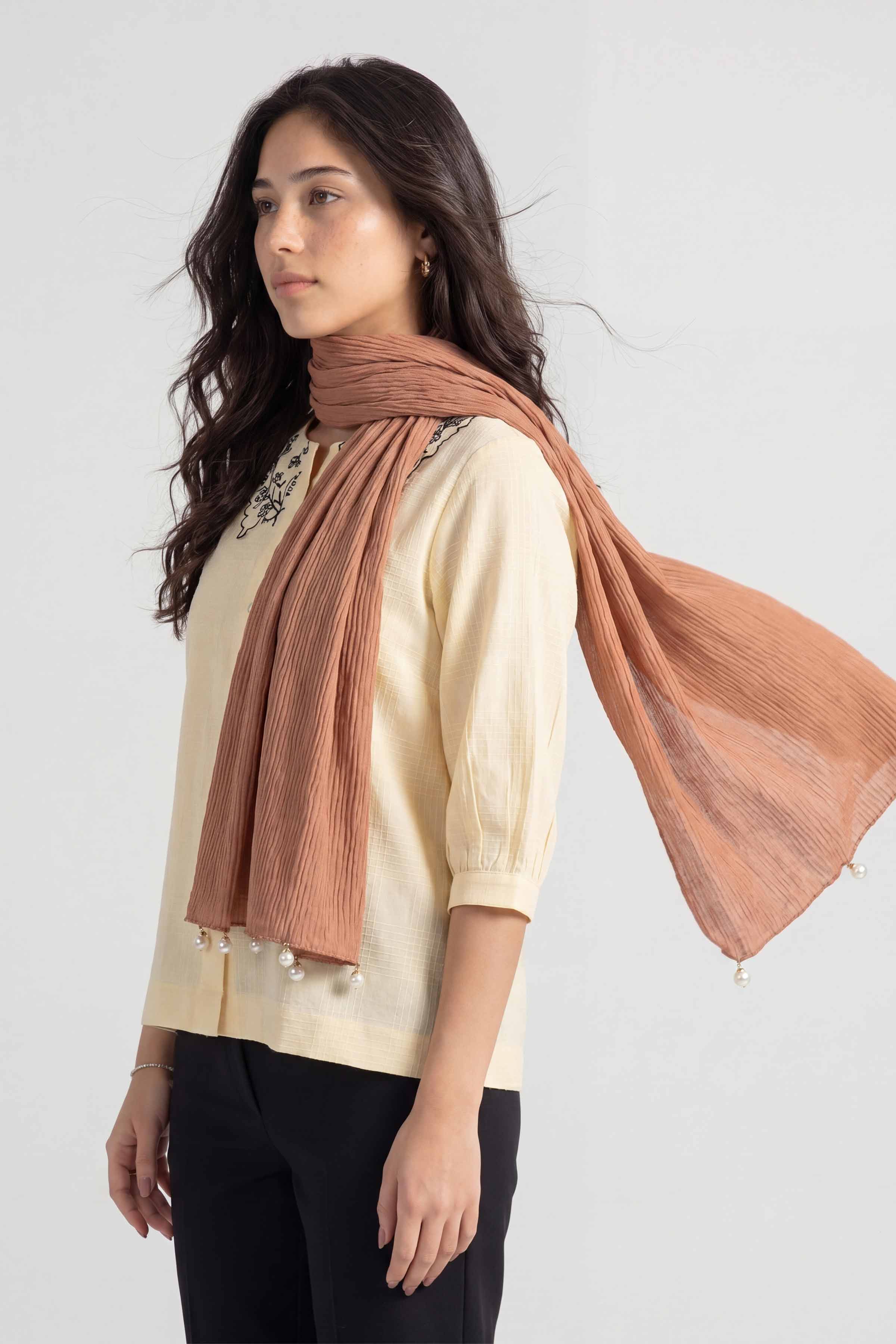 Orange Women Scarf - 447692106