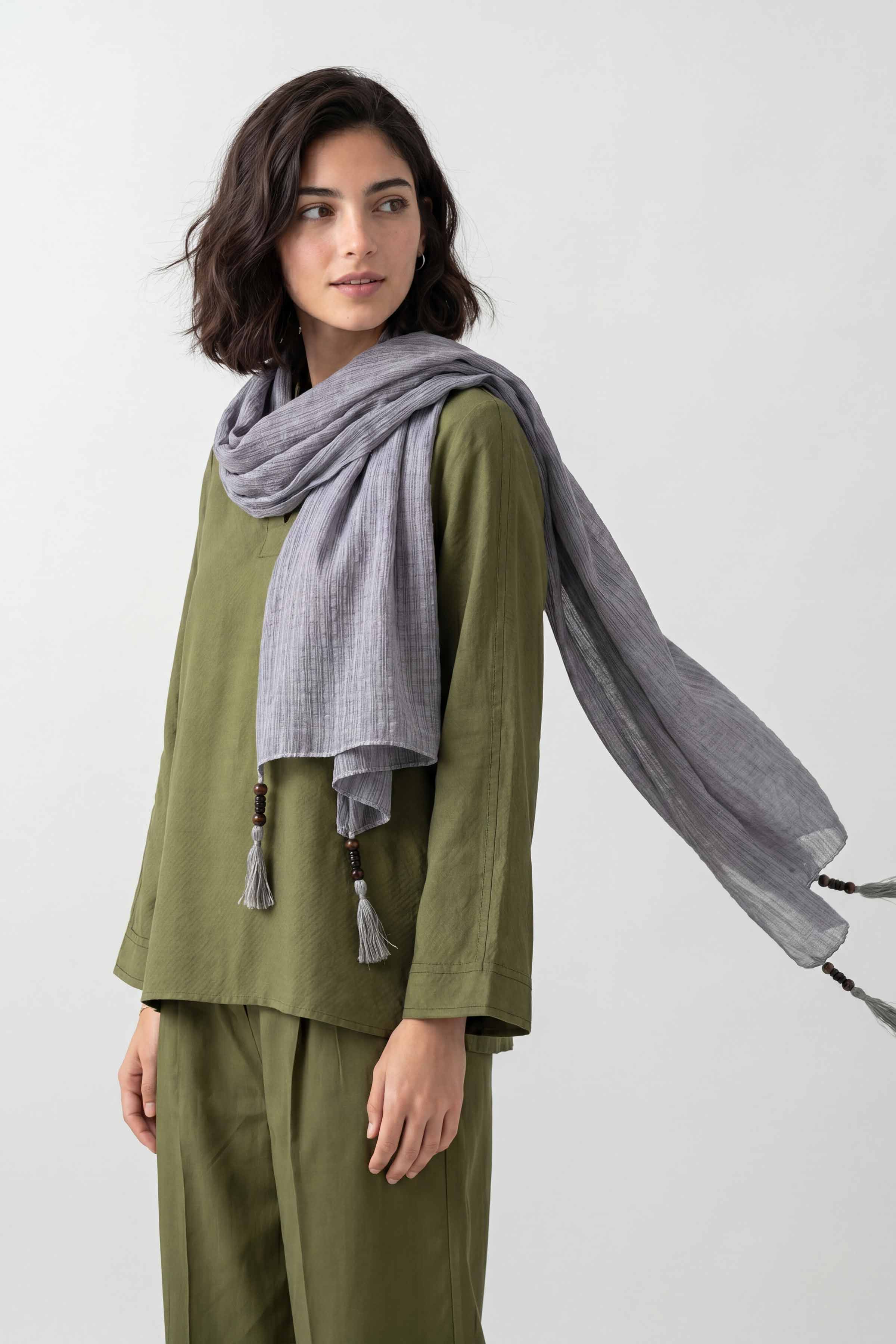Purple Women Scarf - 447702109