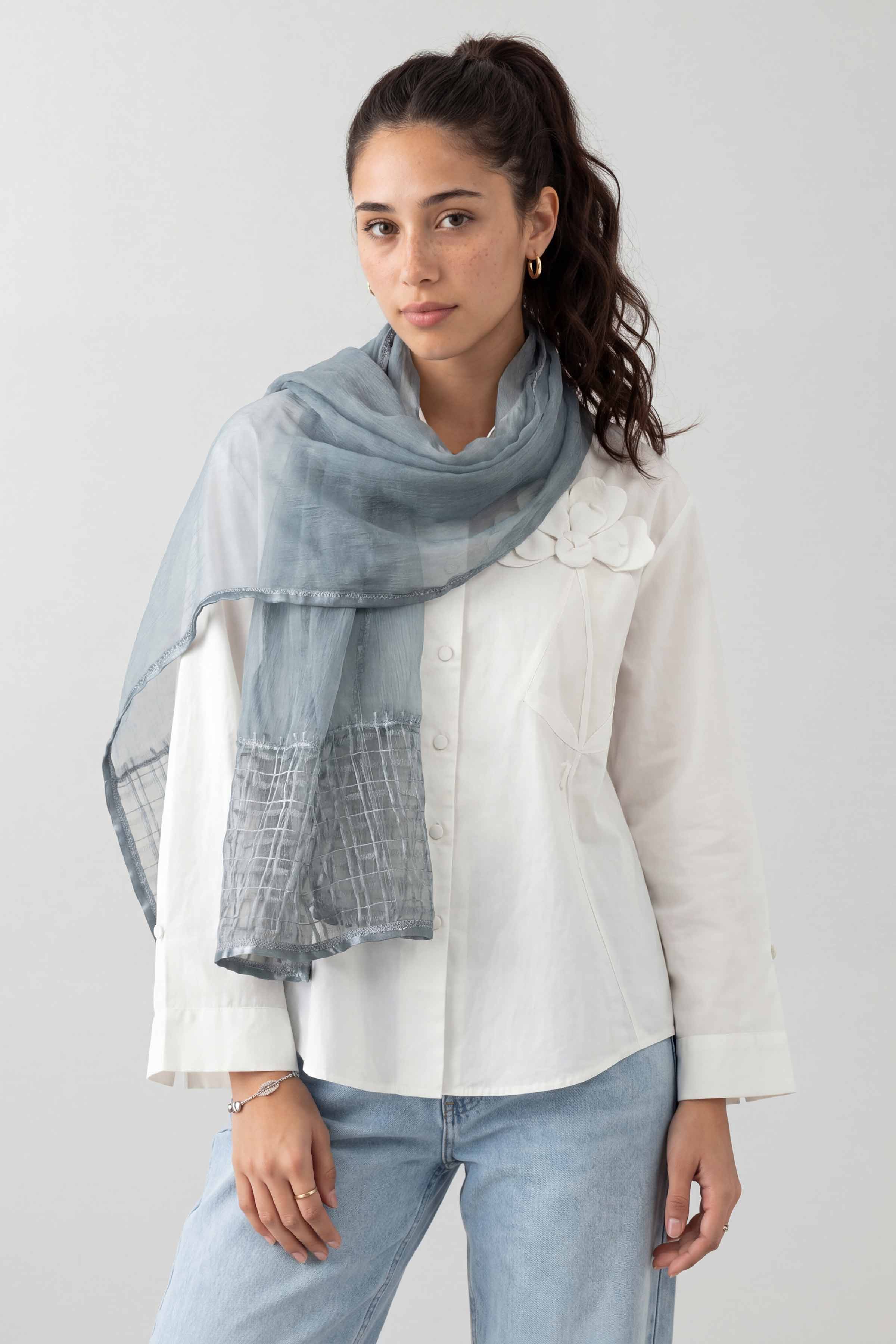 Blue Women Scarf - 447722108