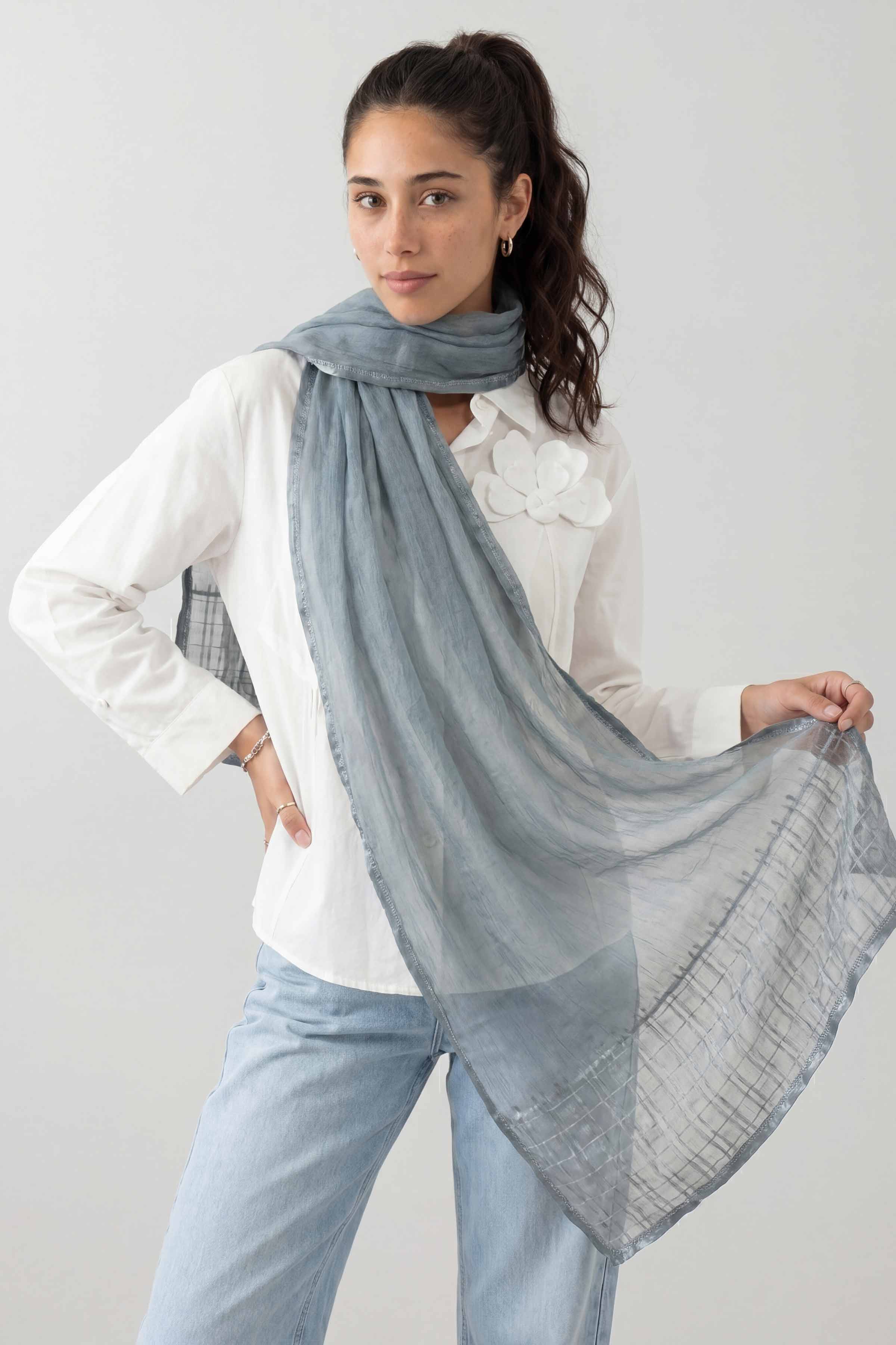 Blue Women Scarf - 447722108