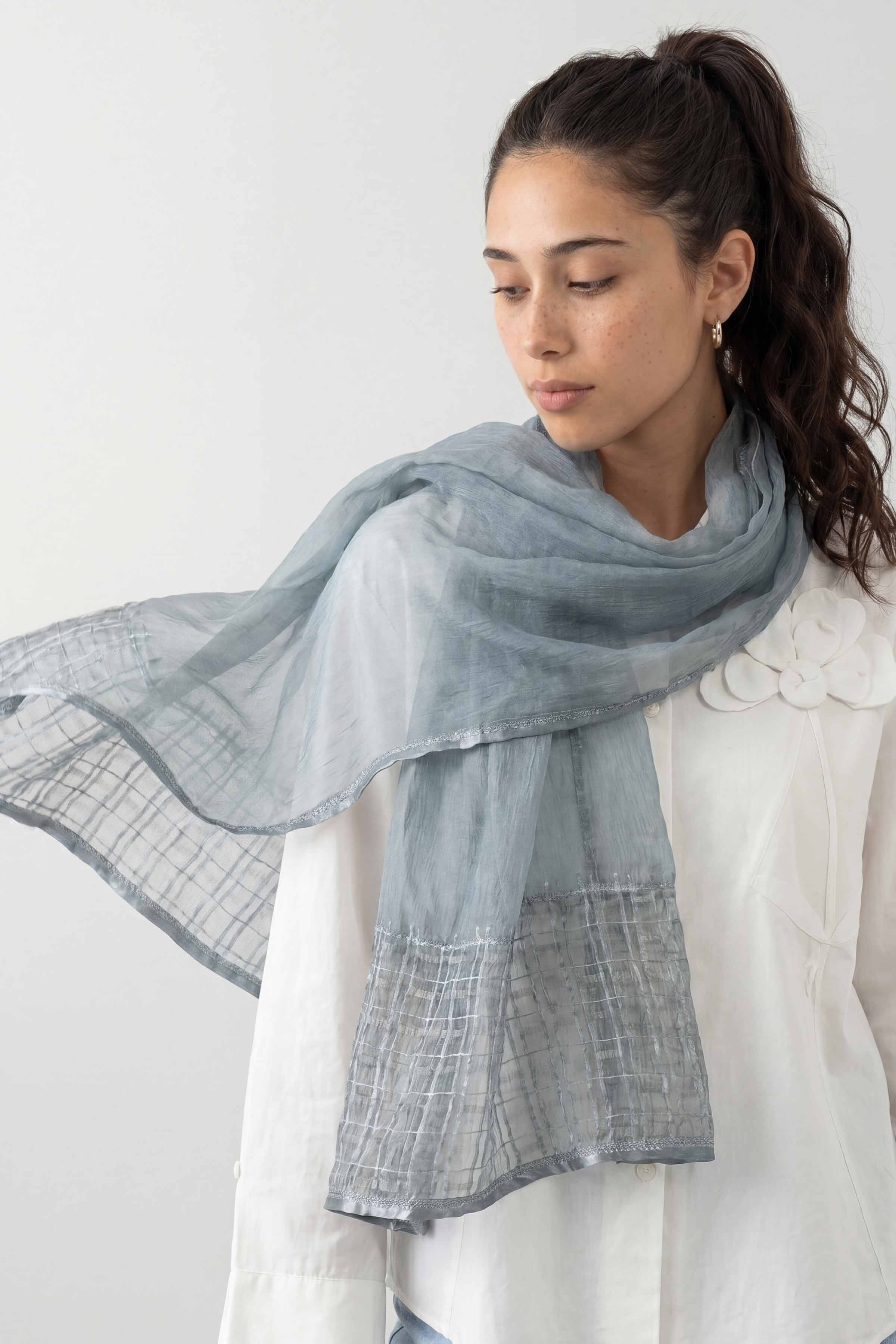 Blue Women Scarf - 447722108
