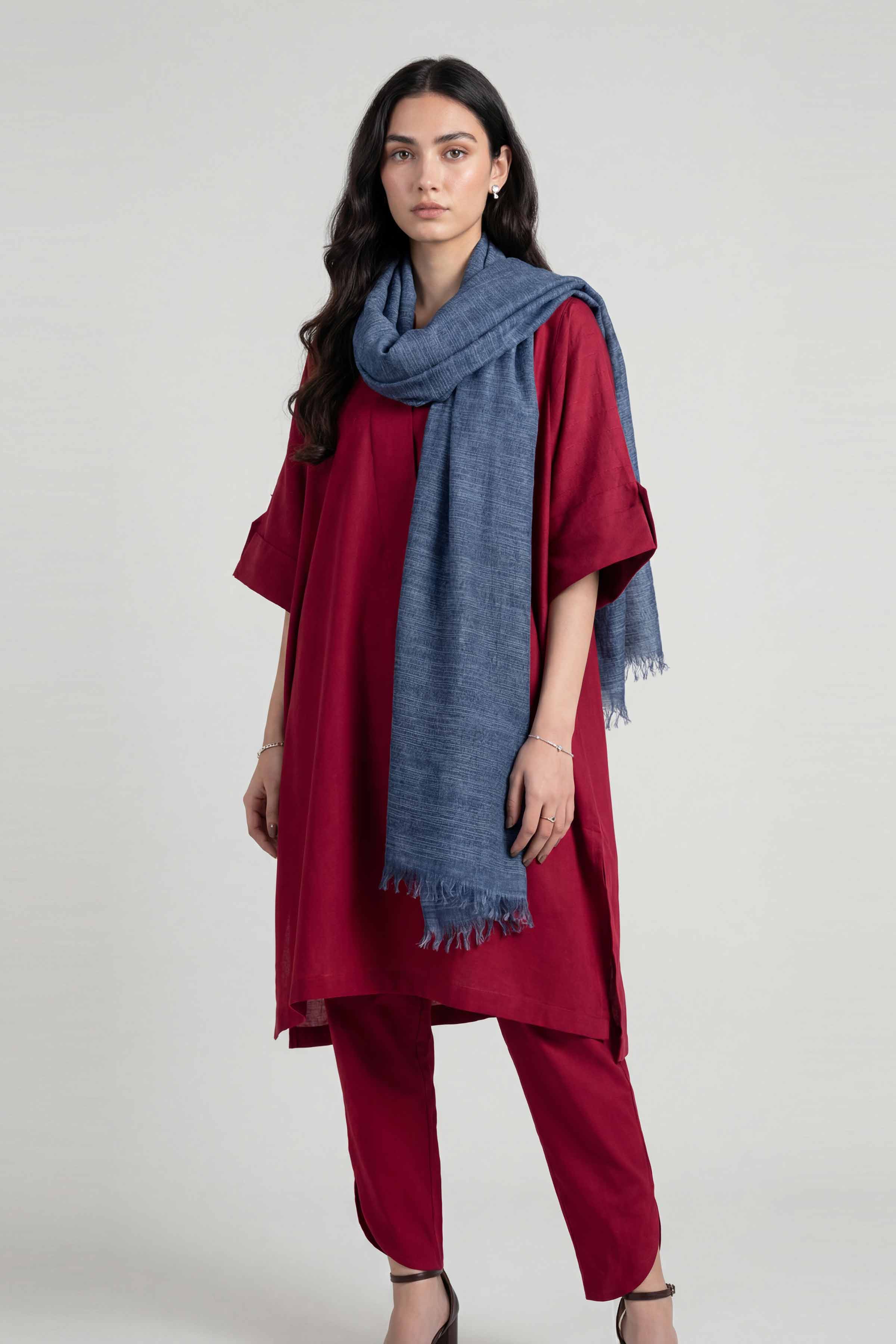 Blue Women Scarf - 72070952