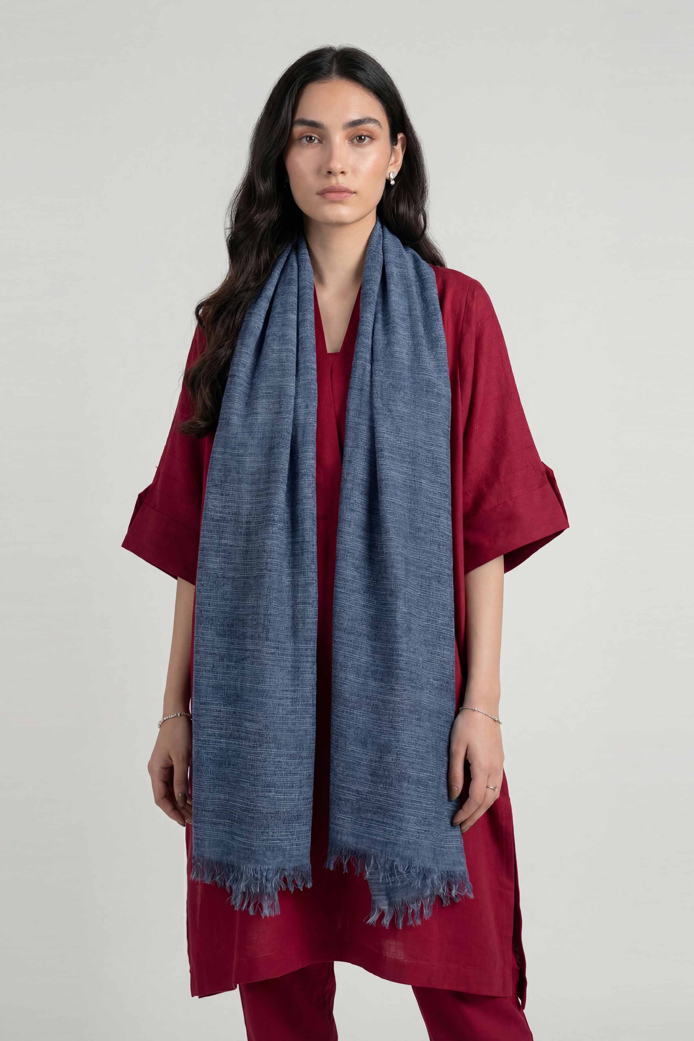Blue Women Scarf - 72070952