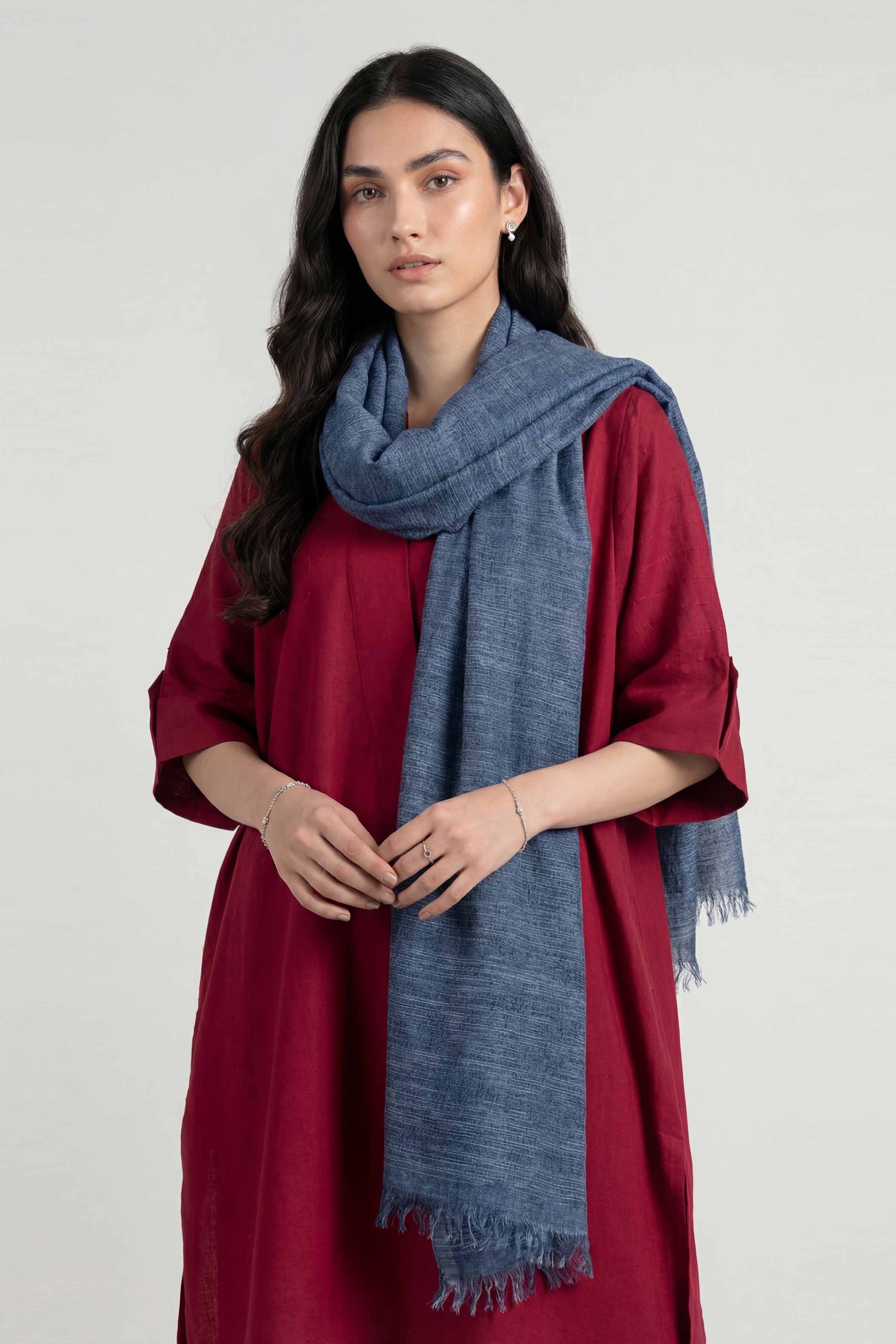 Blue Women Scarf - 72070952