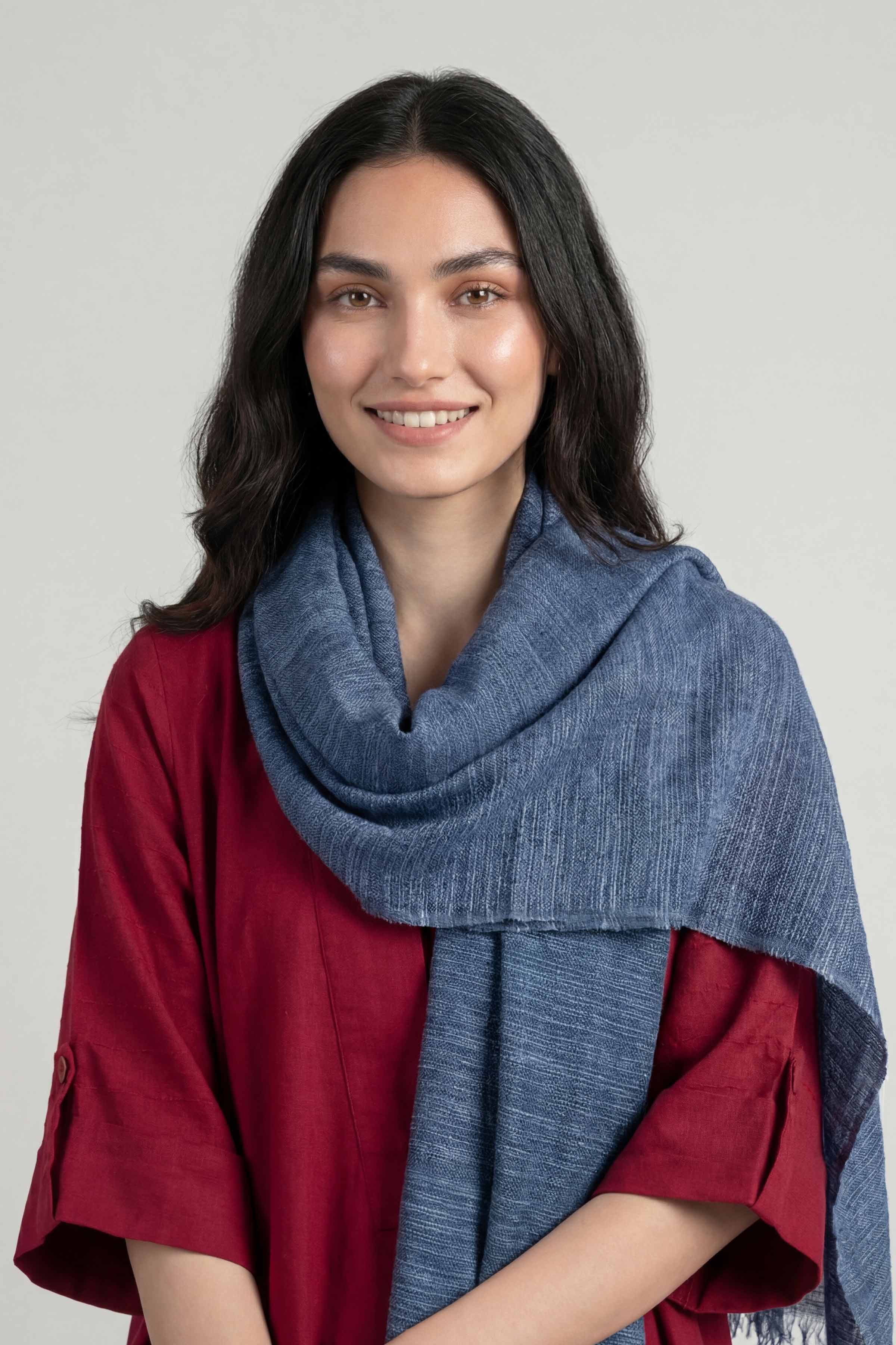 Blue Women Scarf - 72070952