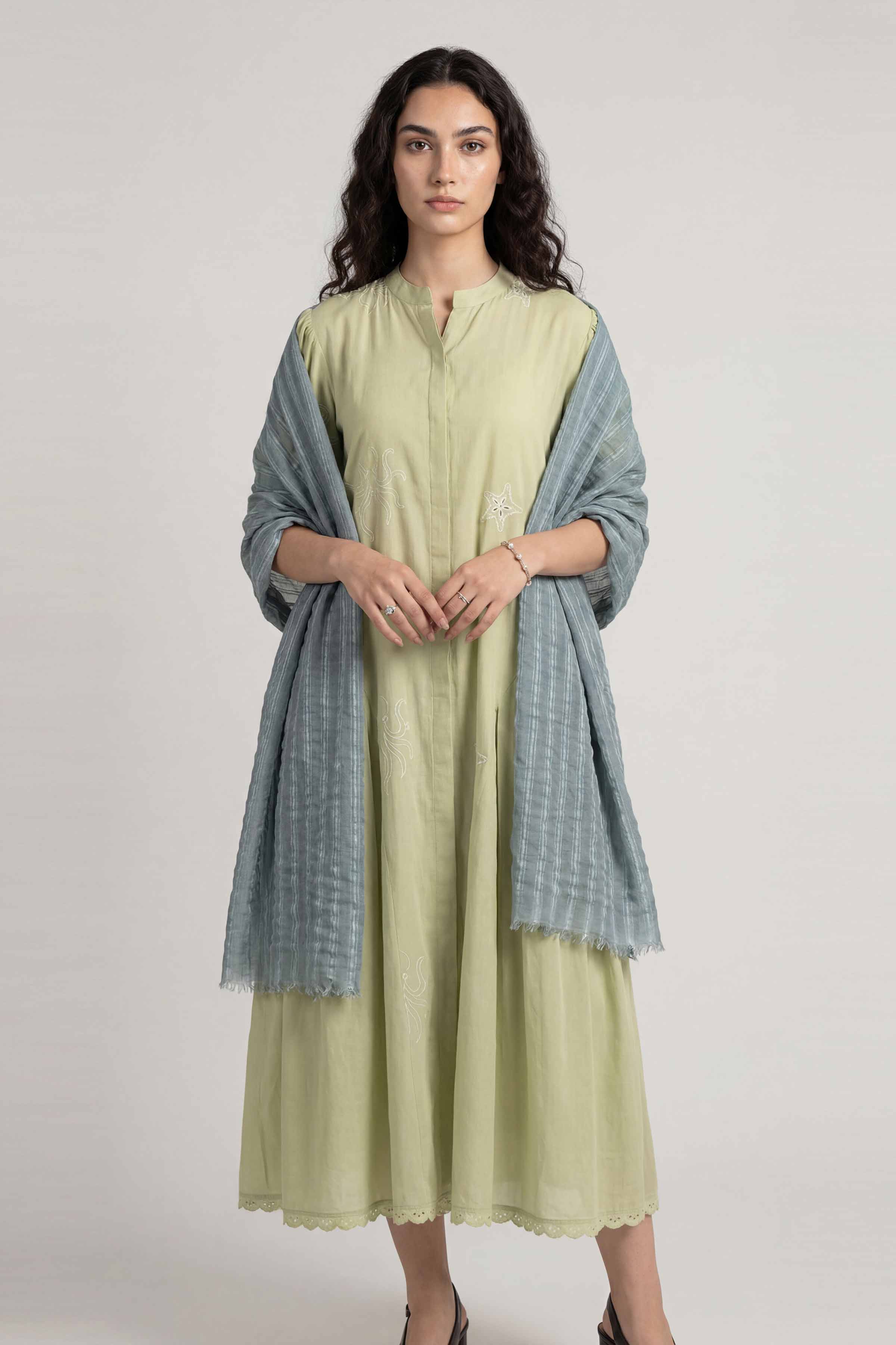 Blue Women Scarf - 72070954
