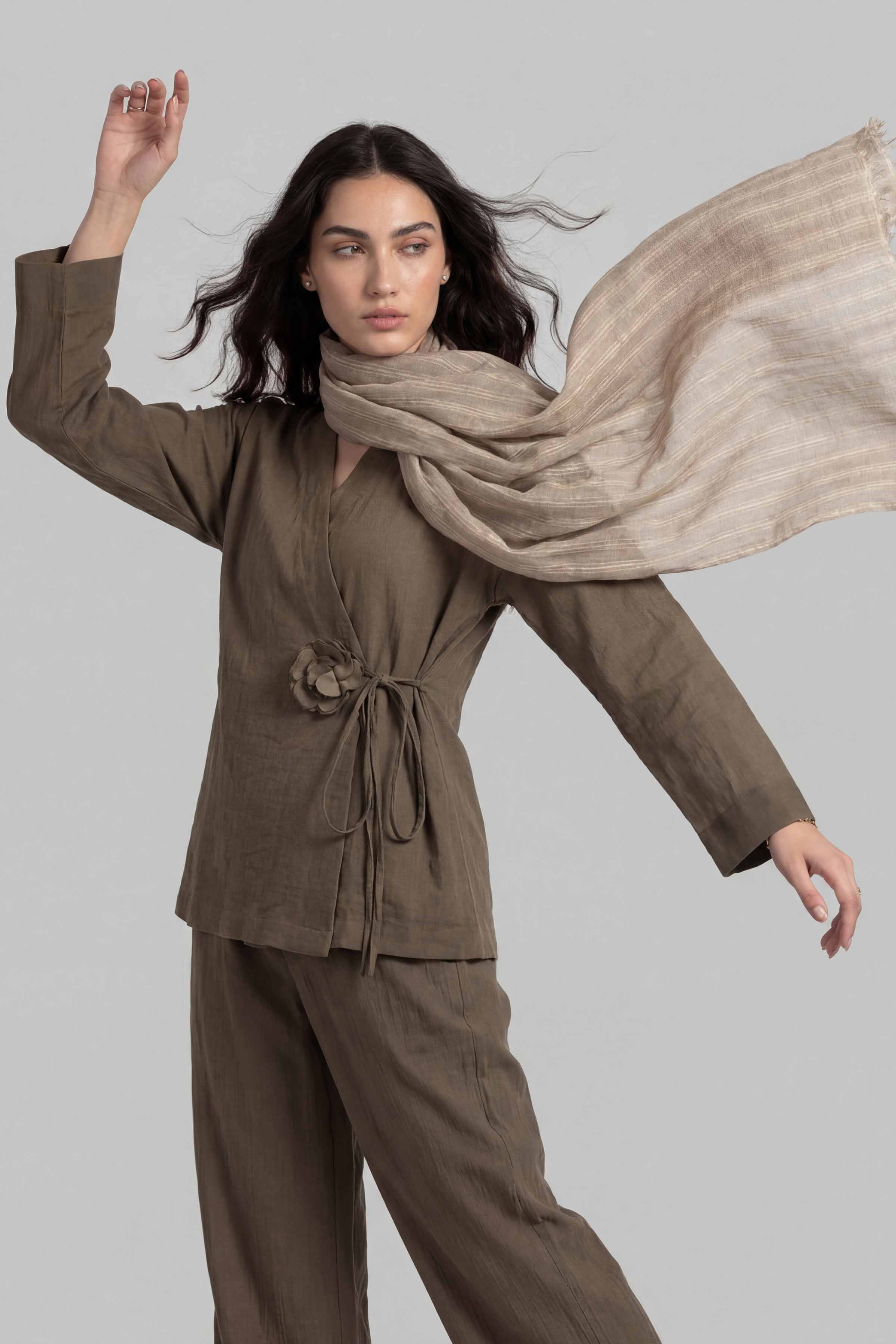 Beige Women Scarf - 72070955