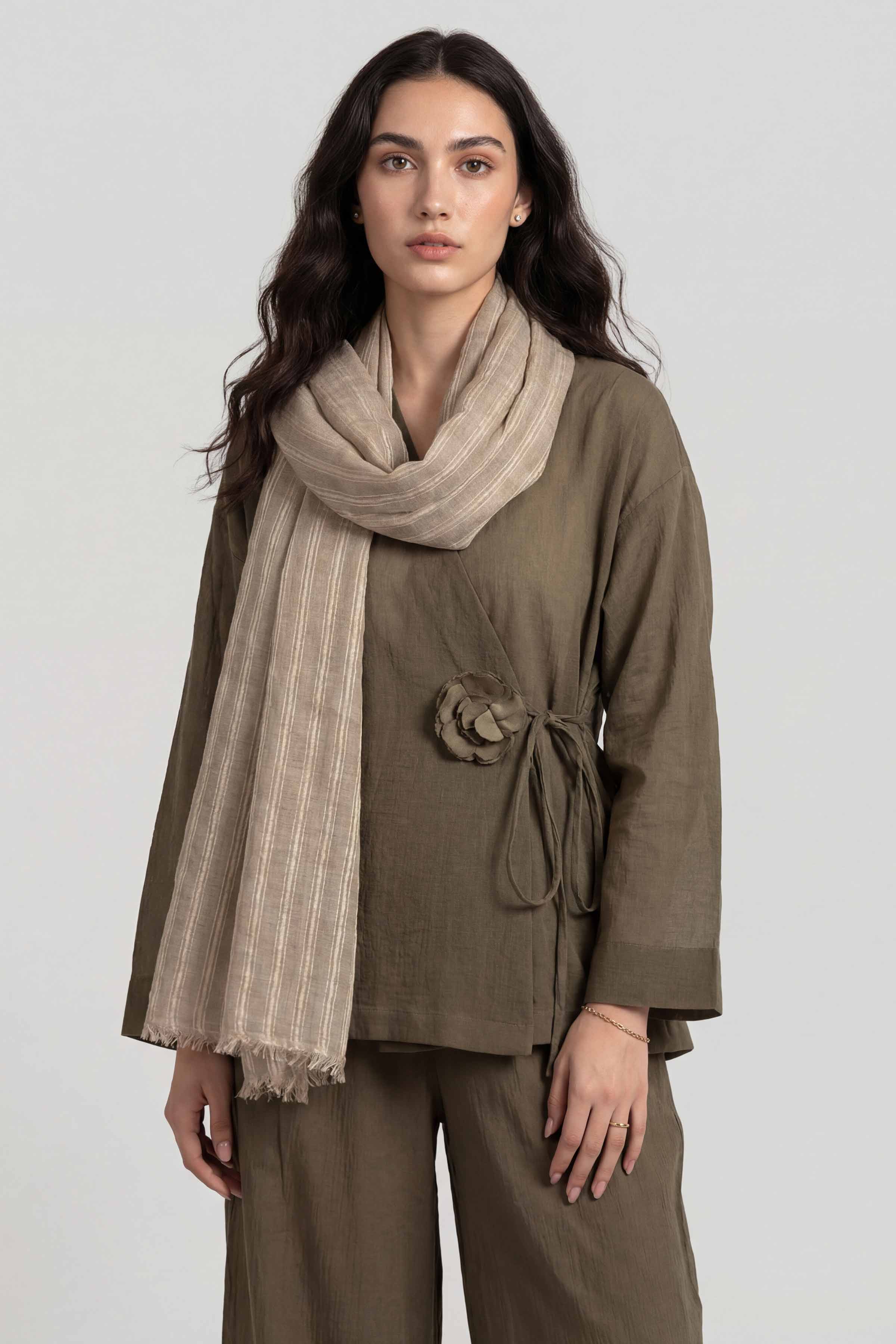 Beige Women Scarf - 72070955