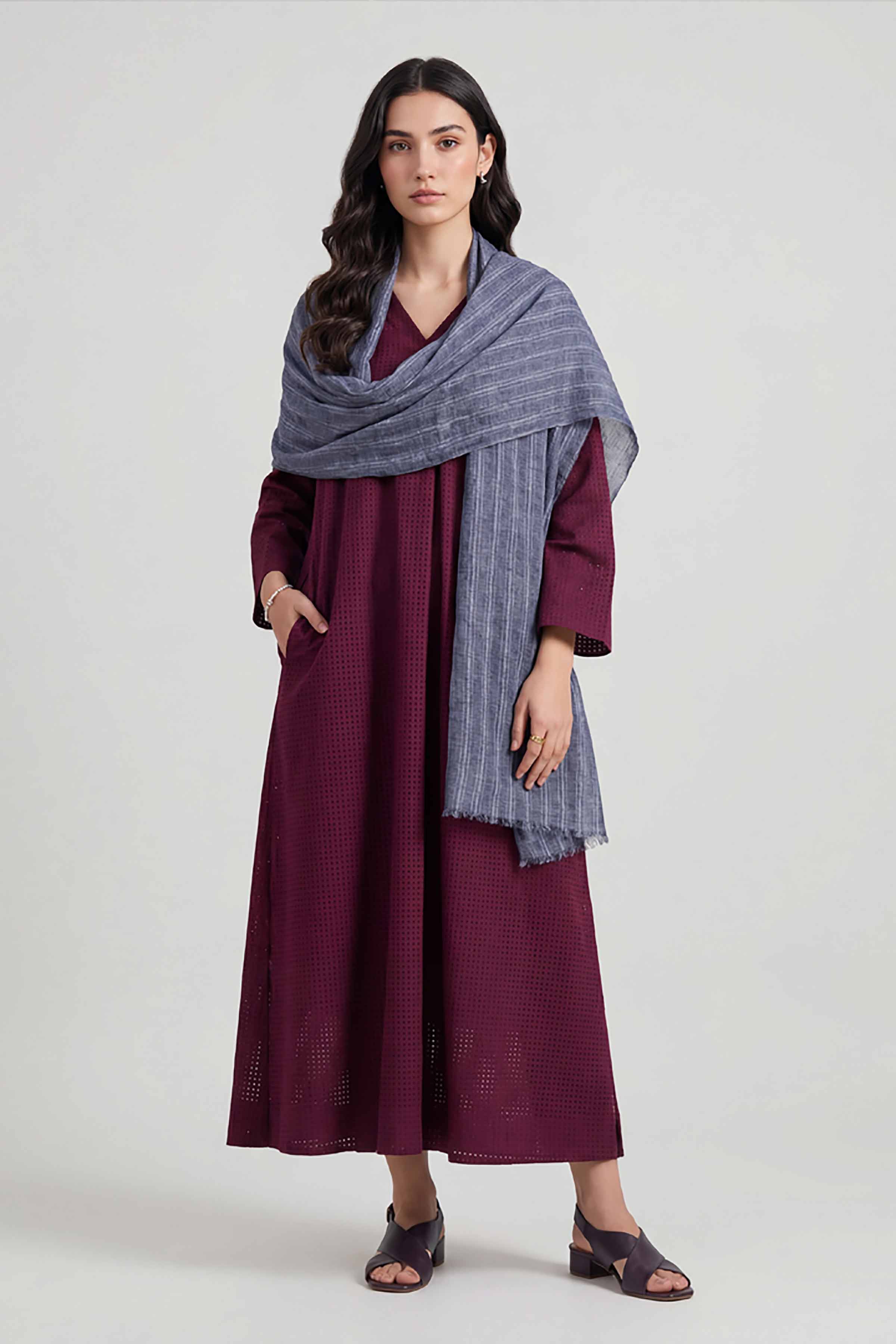 Navy Women Scarf - 72070956