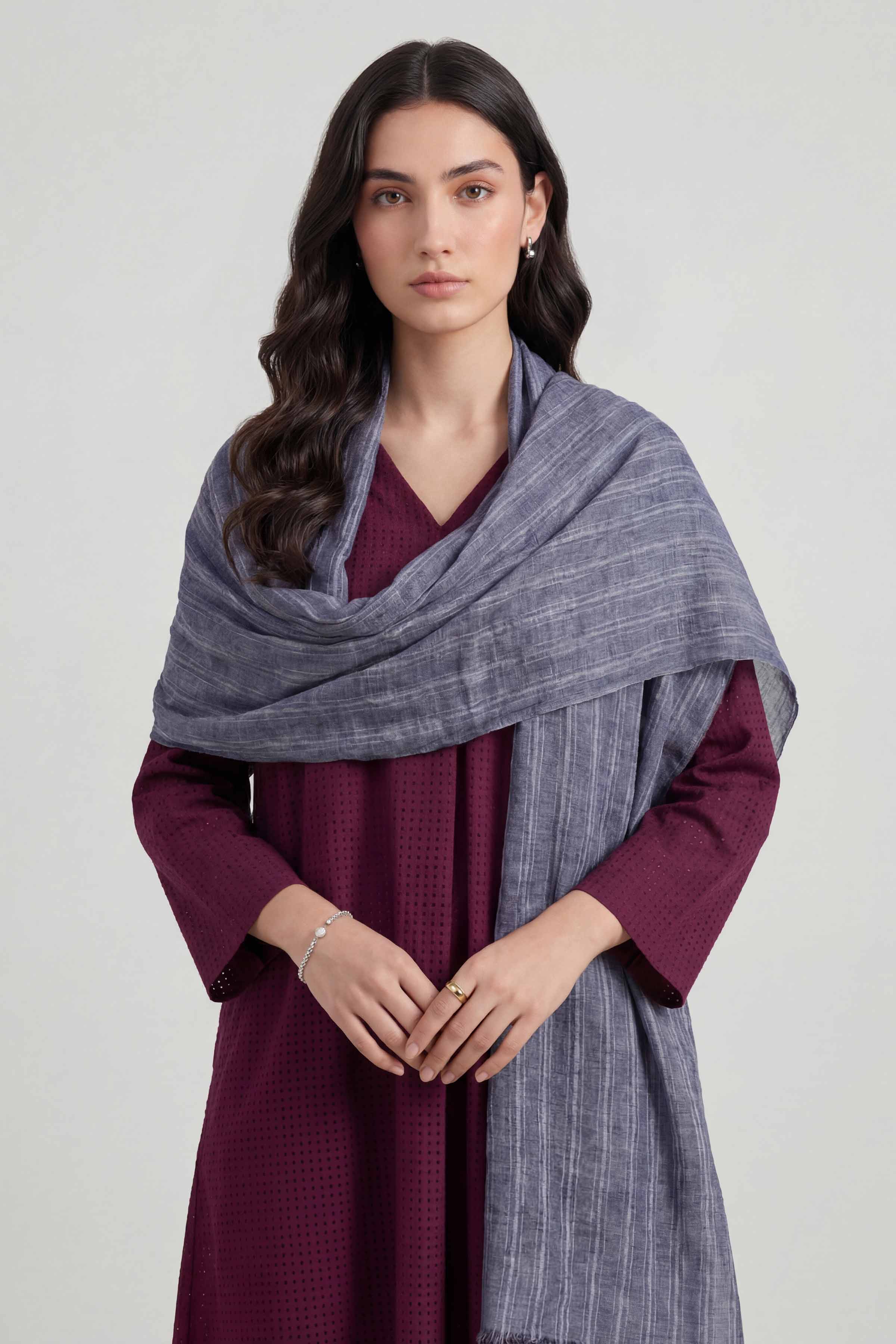 Navy Women Scarf - 72070956