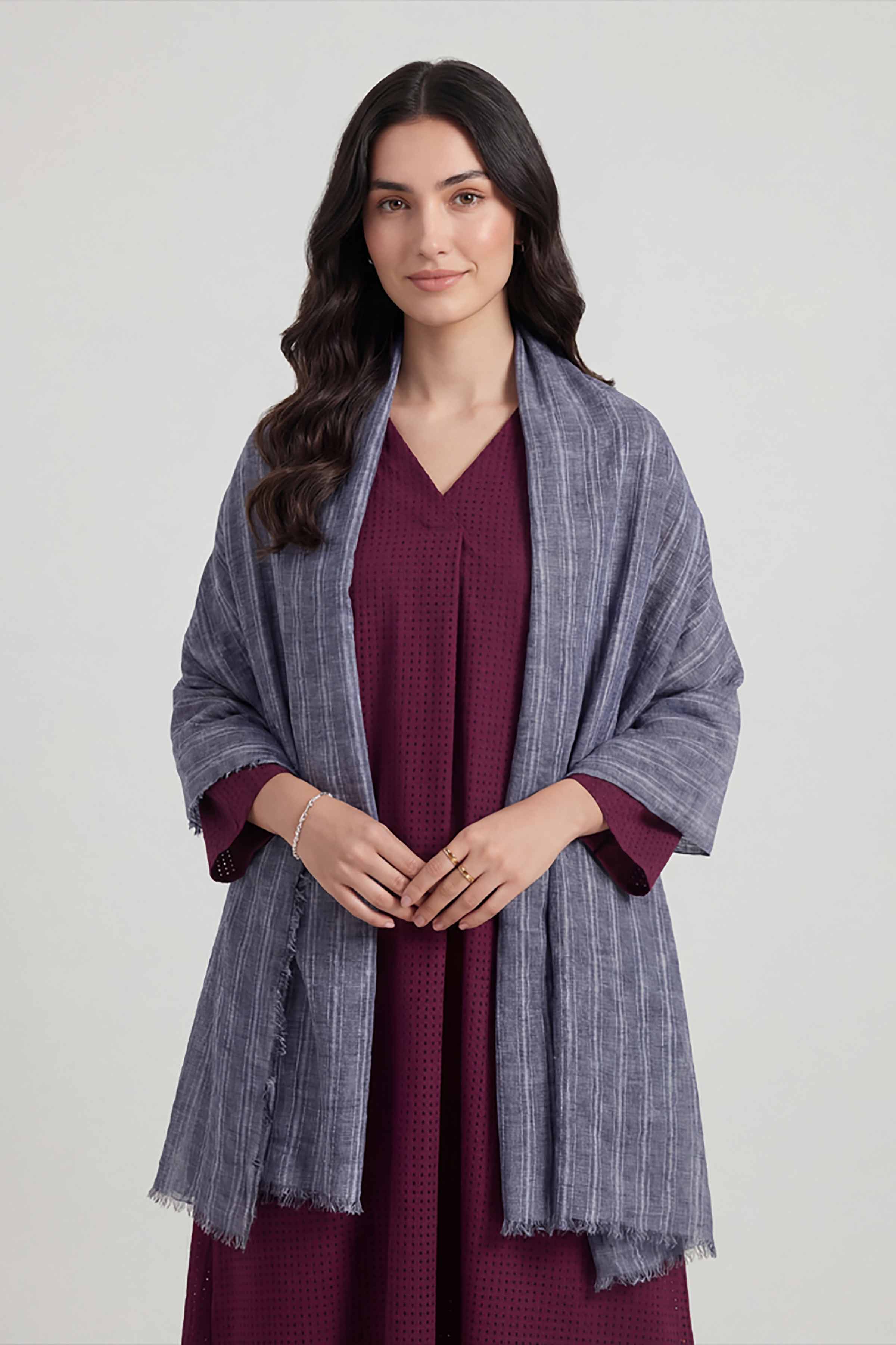 Navy Women Scarf - 72070956